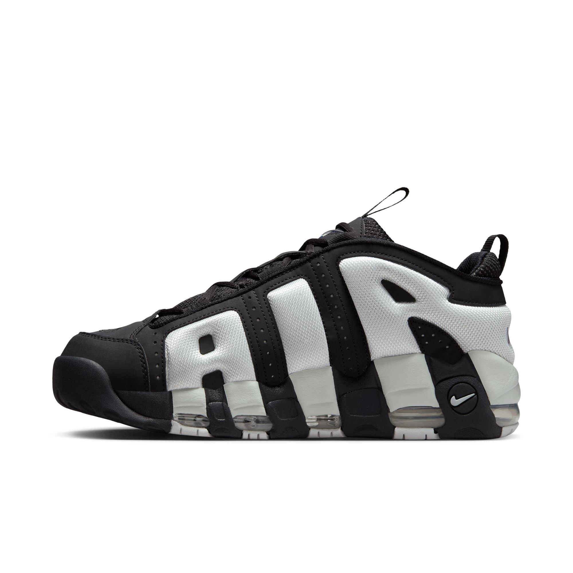 Nike Scottie Pippen Air More Uptempo Low "Black/Photon Dust/Metallic Silver" Men's Shoe - BLACK/WHITE Thumbnail View 4