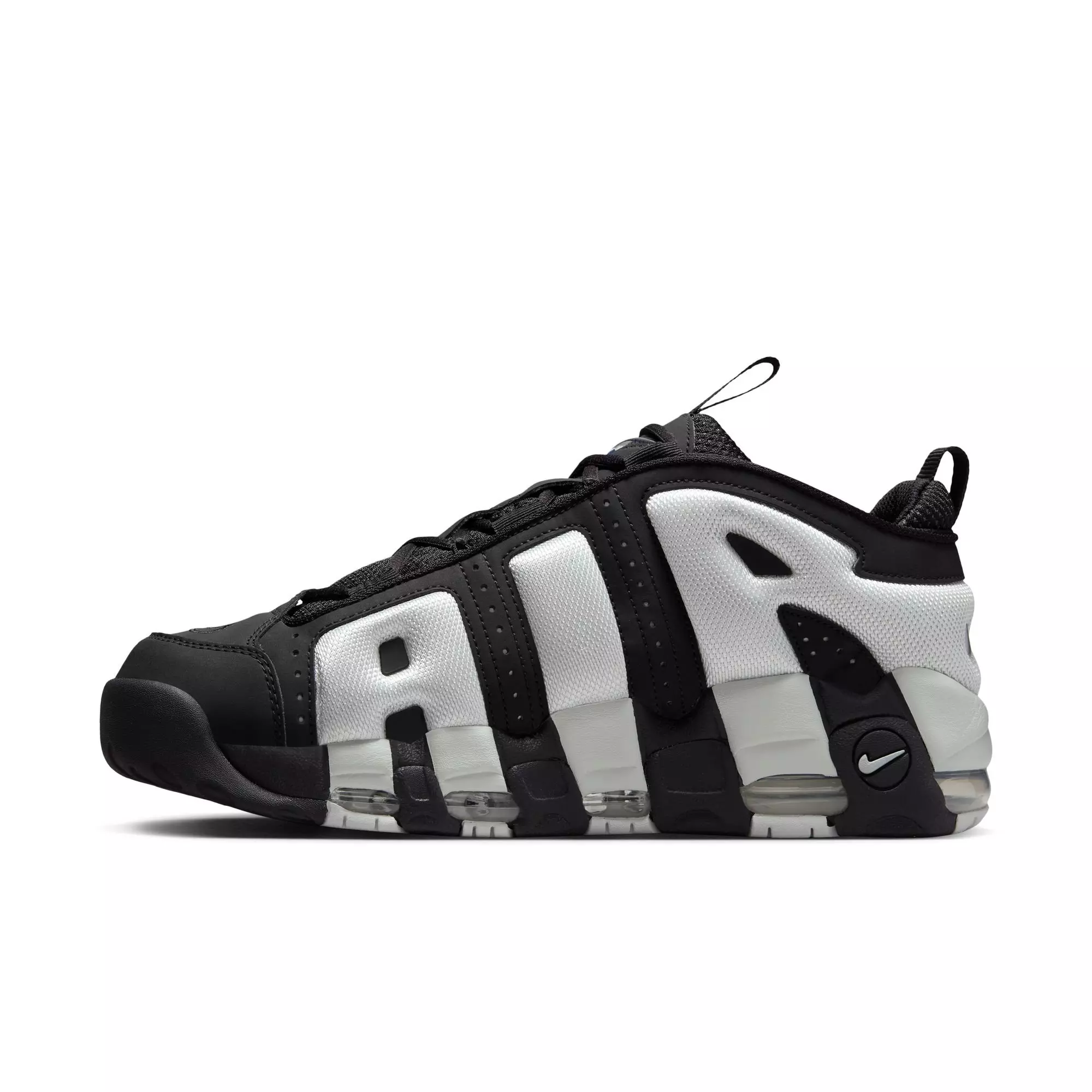 Nike Scottie Pippen Air More Uptempo Low "Black/Photon Dust/Metallic Silver" Men's Shoe - BLACK/WHITE