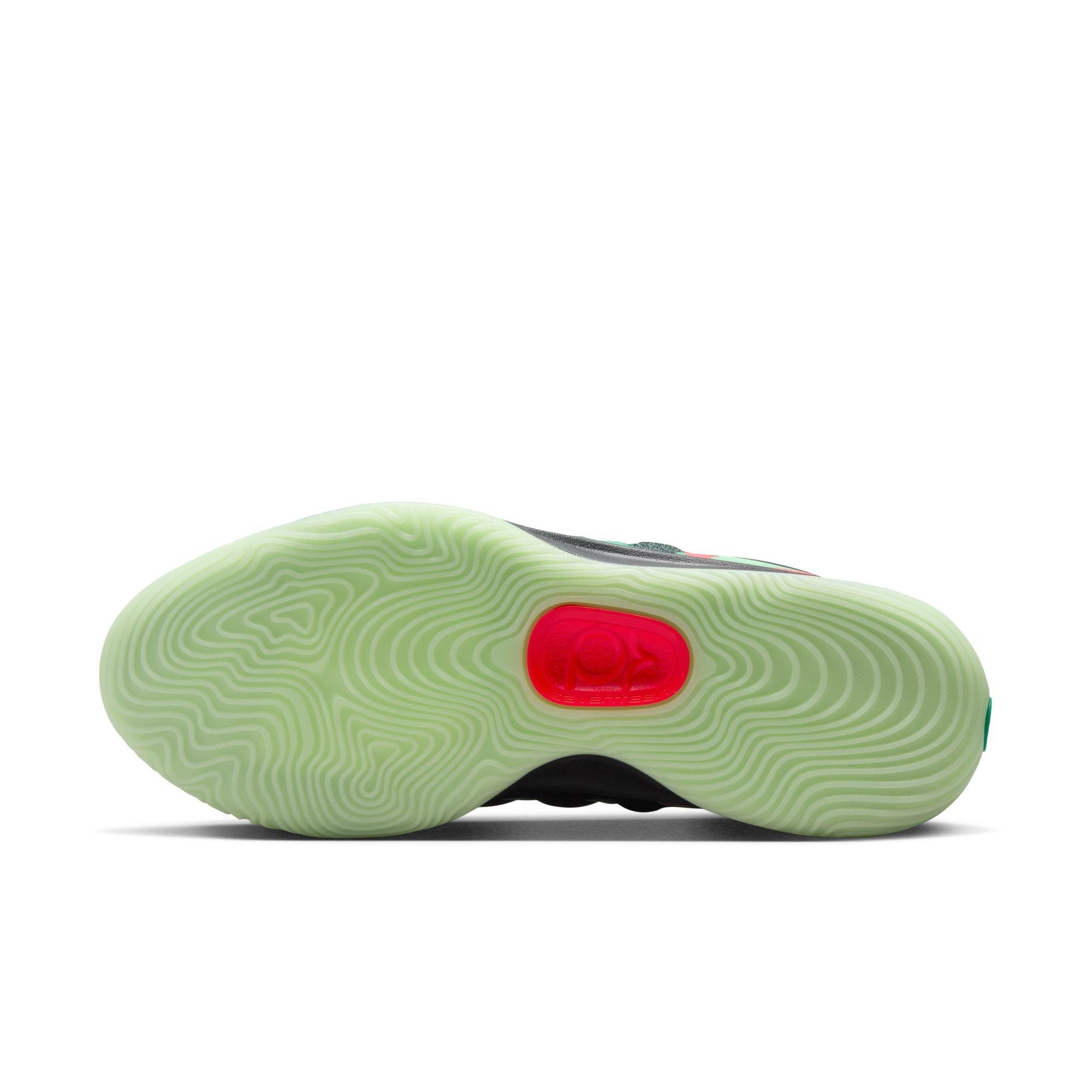 Nike KD17 "Easy Money Sniper" Men's Basketball Shoe - BLACK/BRIGHT CRIMSON/VINTAGE GREEN Thumbnail View 13