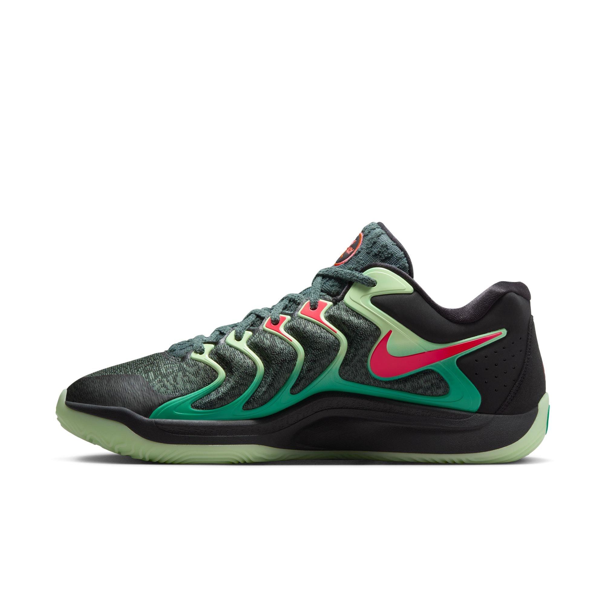 Nike KD17 "Easy Money Sniper" Men's Basketball Shoe - BLACK/BRIGHT CRIMSON/VINTAGE GREEN Thumbnail View 10