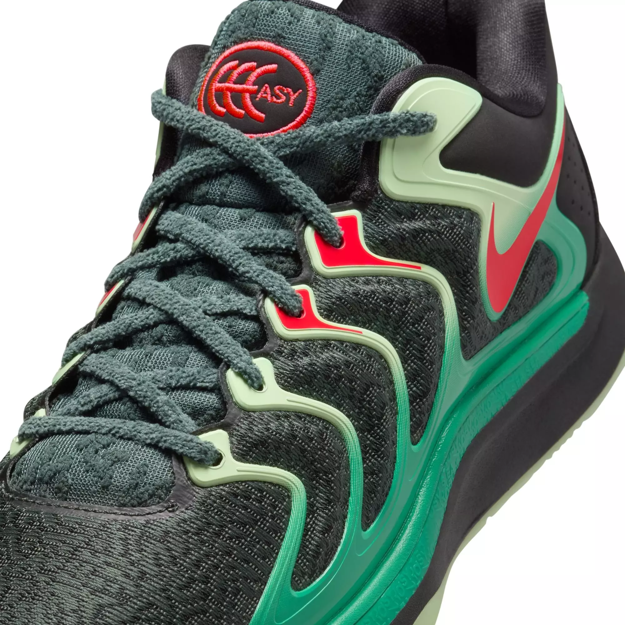 Nike KD17 "Easy Money Sniper" Men's Basketball Shoe - BLACK/BRIGHT CRIMSON/VINTAGE GREEN