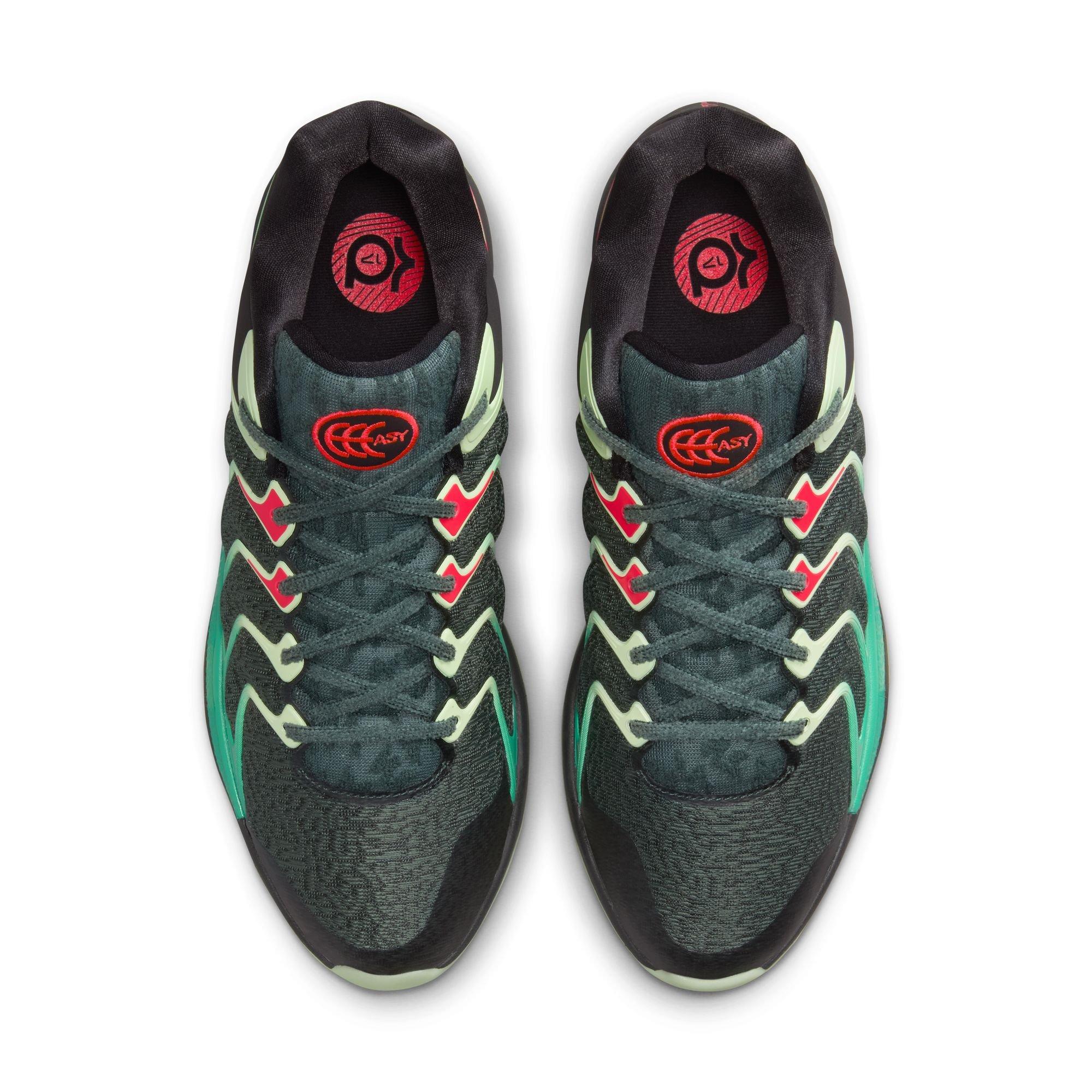 Nike KD17 "Easy Money Sniper" Men's Basketball Shoe - BLACK/BRIGHT CRIMSON/VINTAGE GREEN Thumbnail View 12