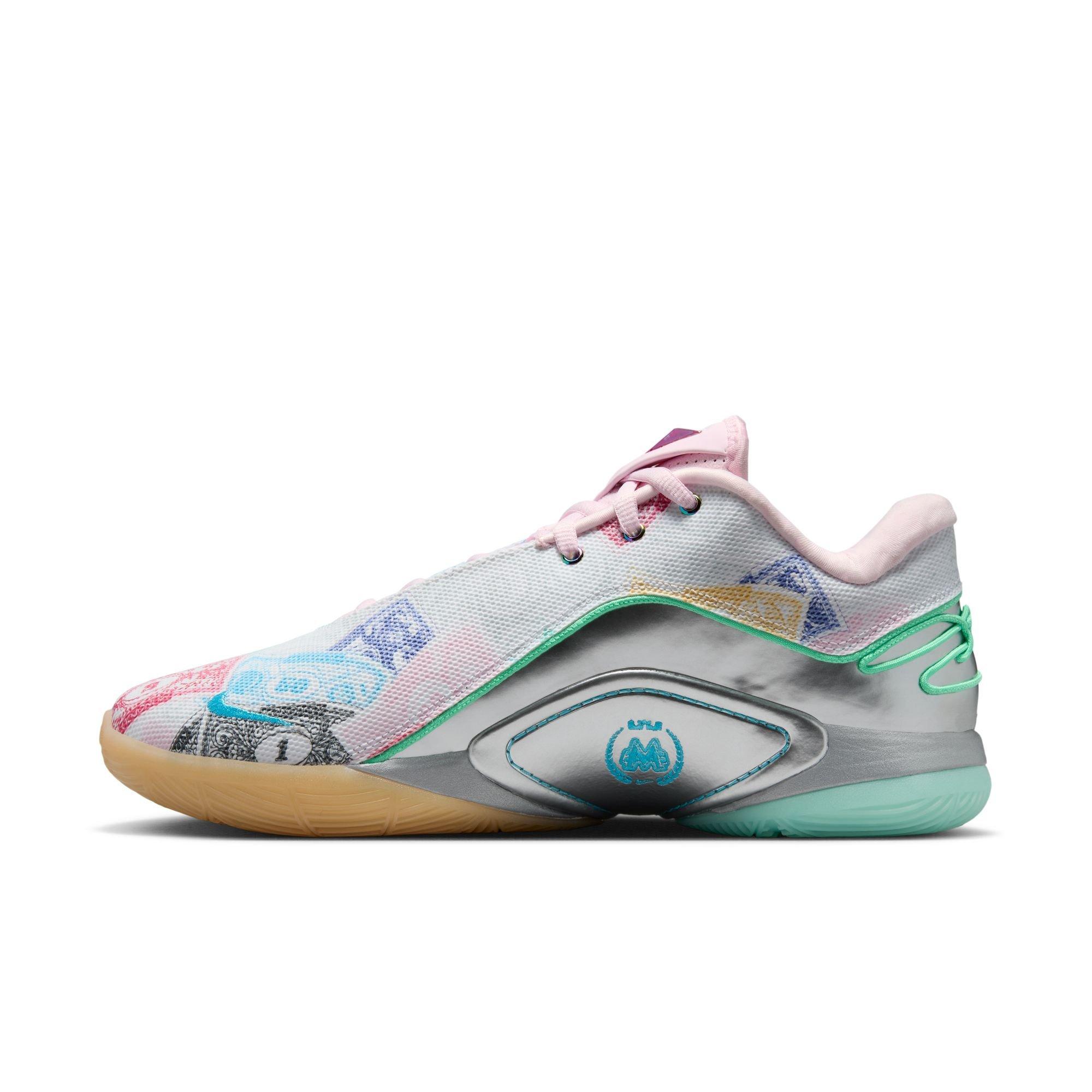 Nike LeBron XXII "Currency" Men's Basketball Shoe - BALTIC BLUE/GREEN GLOW/PINK FOAM Thumbnail View 12