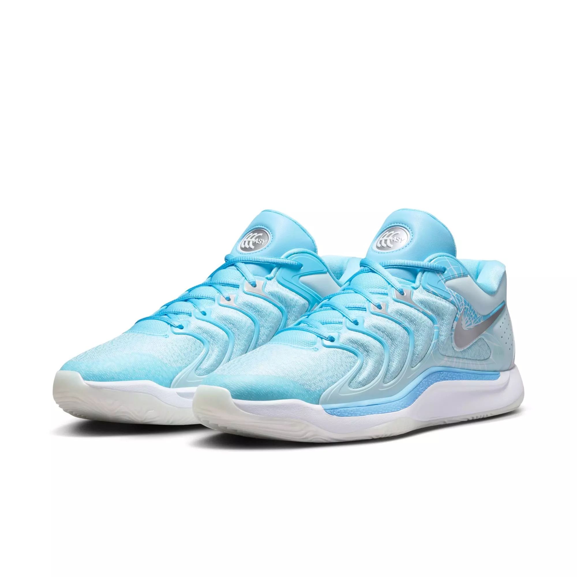 Nike KD17 "Christmas" Men's Basketball Shoe - AQUARIUS BLUE/METALLIC SILVER