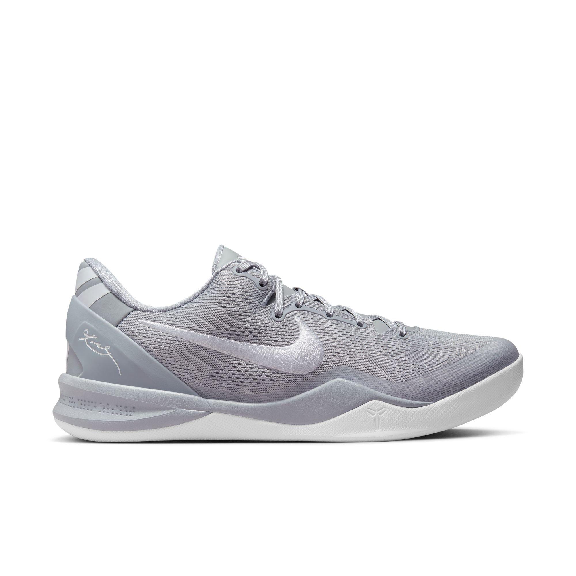 Nike Kobe 8 Protro "Wolf Grey" Men's Basketball Shoe - WOLF GREY/WHITE Thumbnail View 1