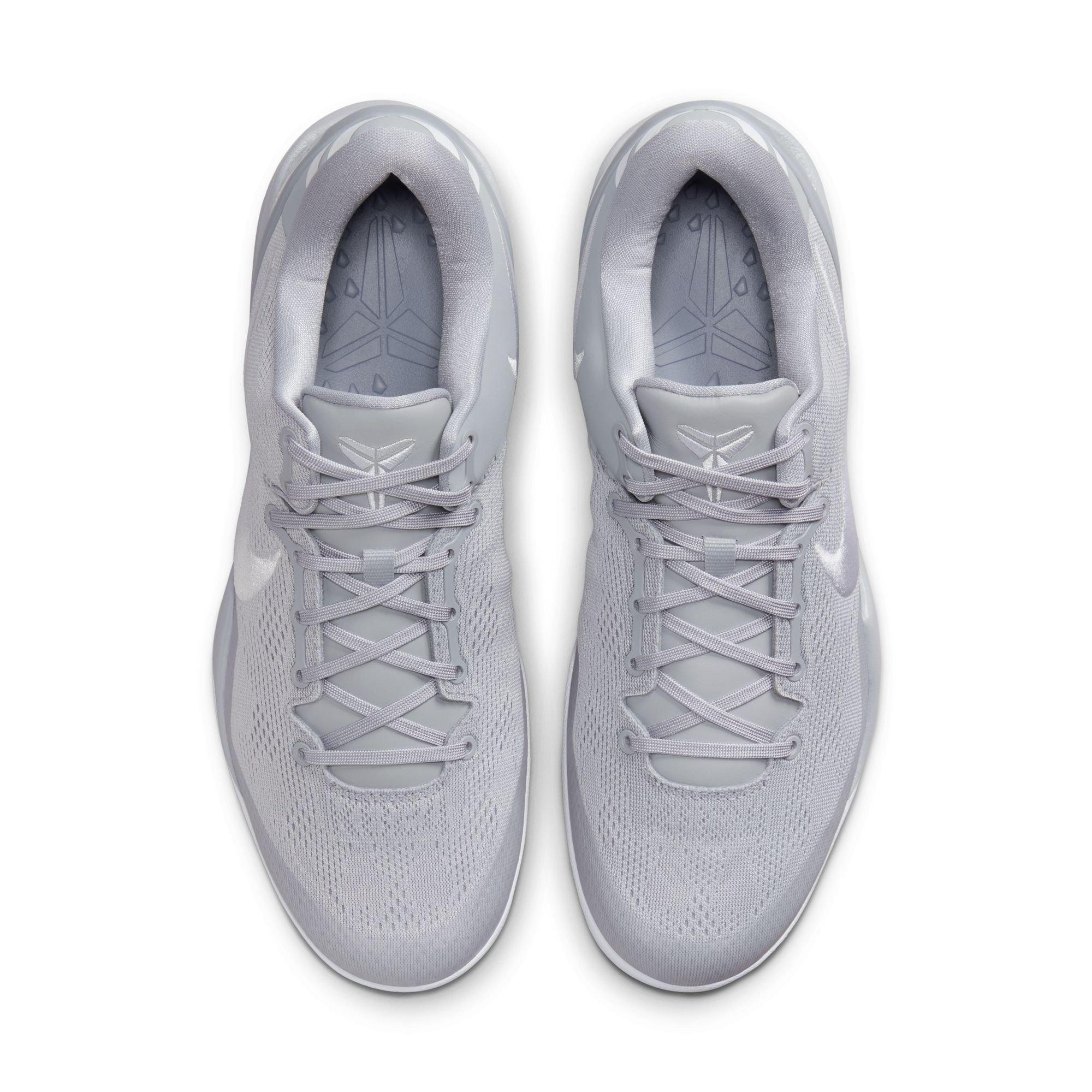 Nike Kobe 8 Protro "Wolf Grey" Men's Basketball Shoe - WOLF GREY/WHITE Thumbnail View 11