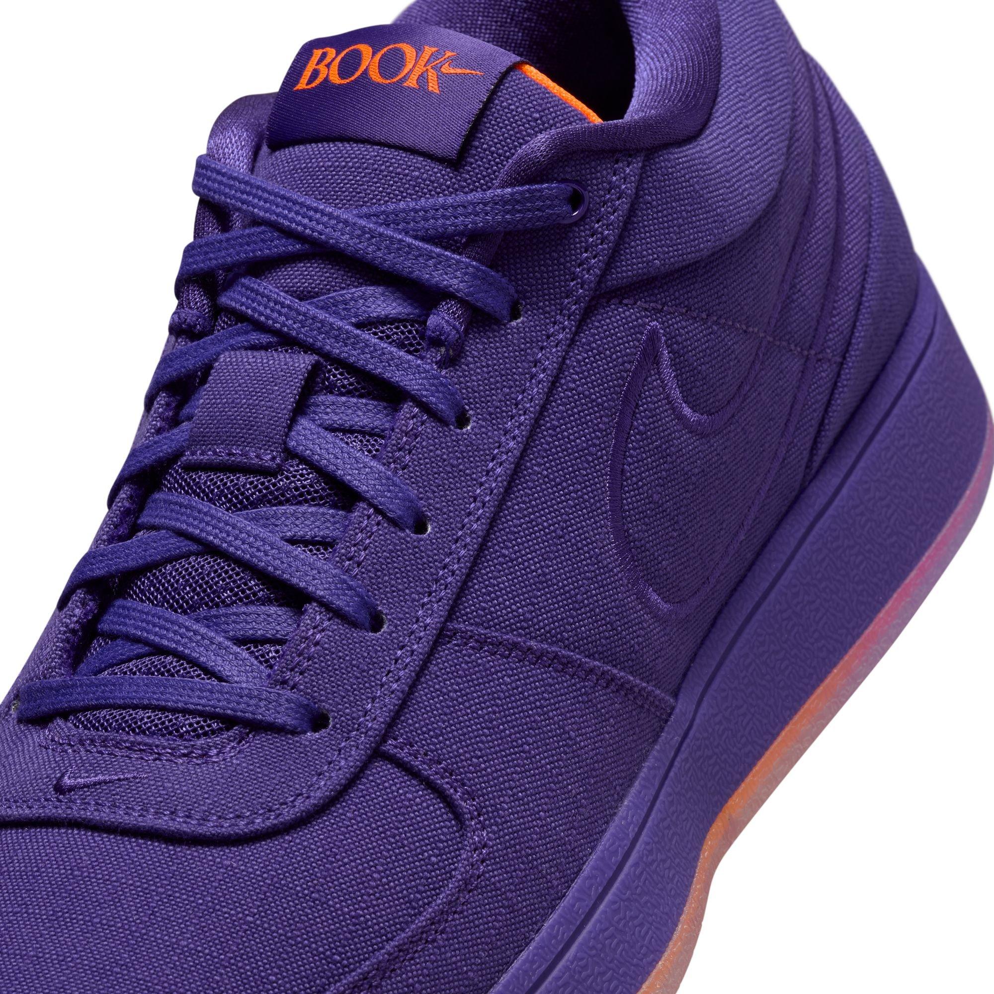 Nike Book 1 "Sunset" Men's Basketball Shoe - COURT PURPLE/TOTAL ORANGE/TAUPE GREY Thumbnail View 4