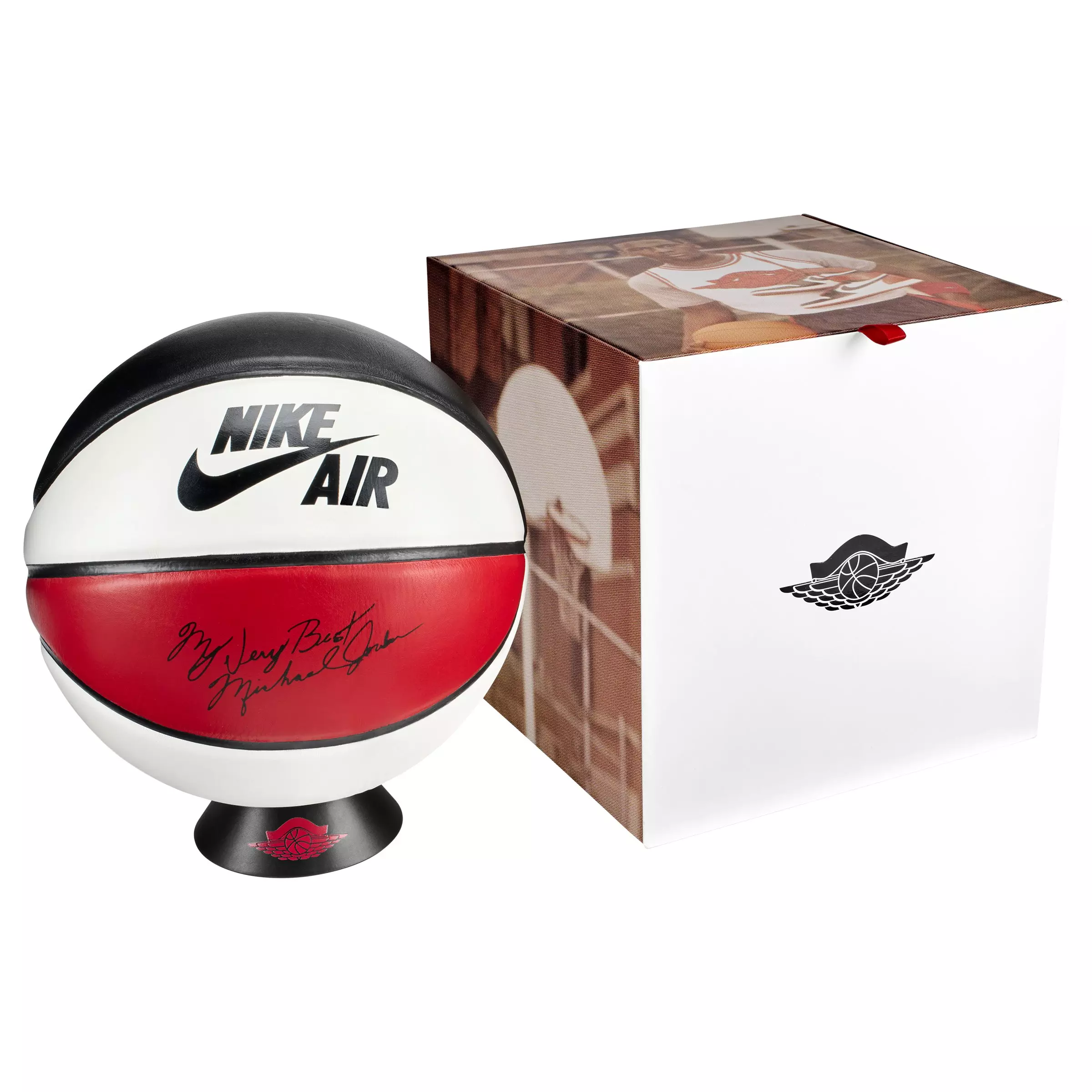 Jordan 1 Premium 29.5" Basketball - BLACK/WHITE/RED