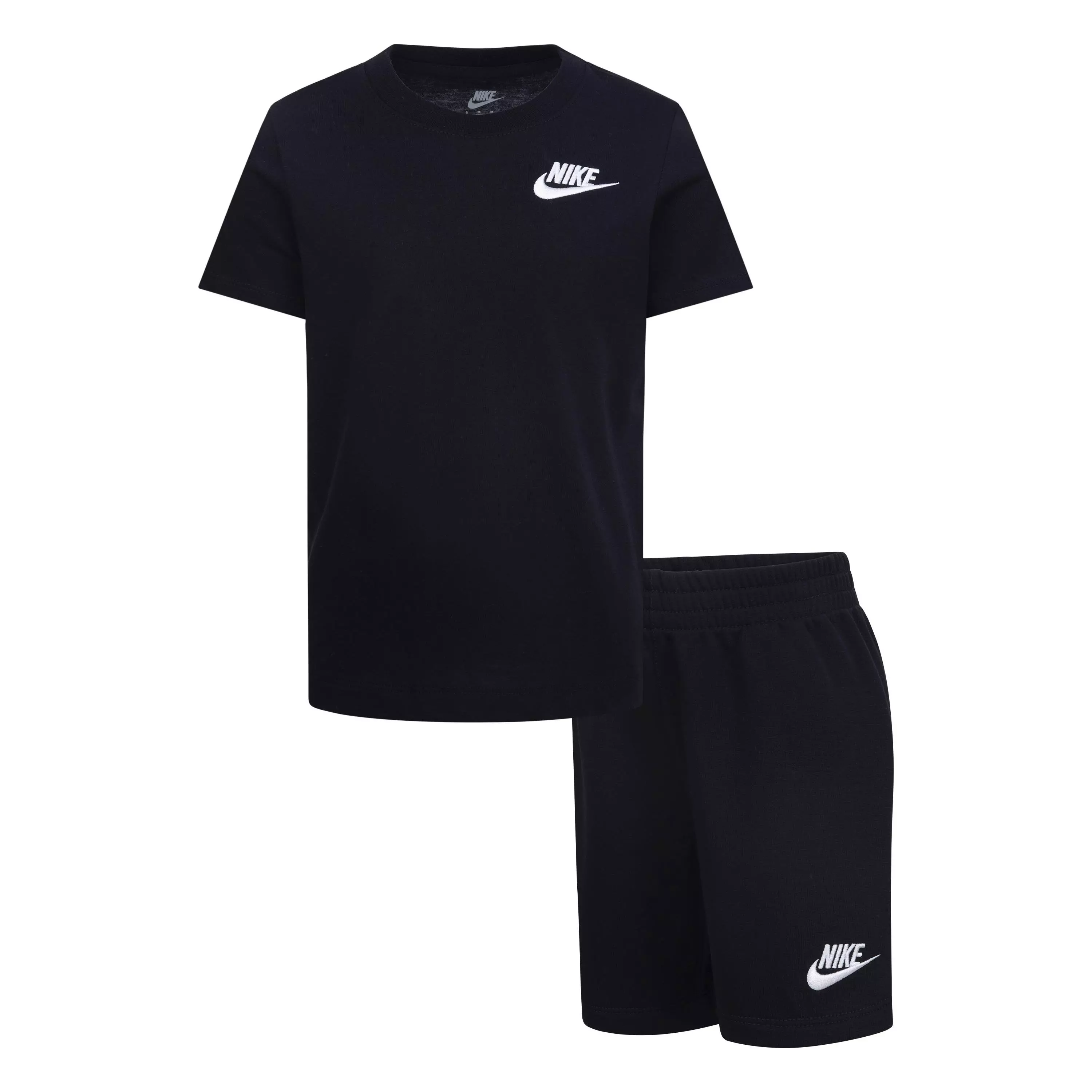 Nike Little Boys' Club LBR Knit Short Set - BLACK