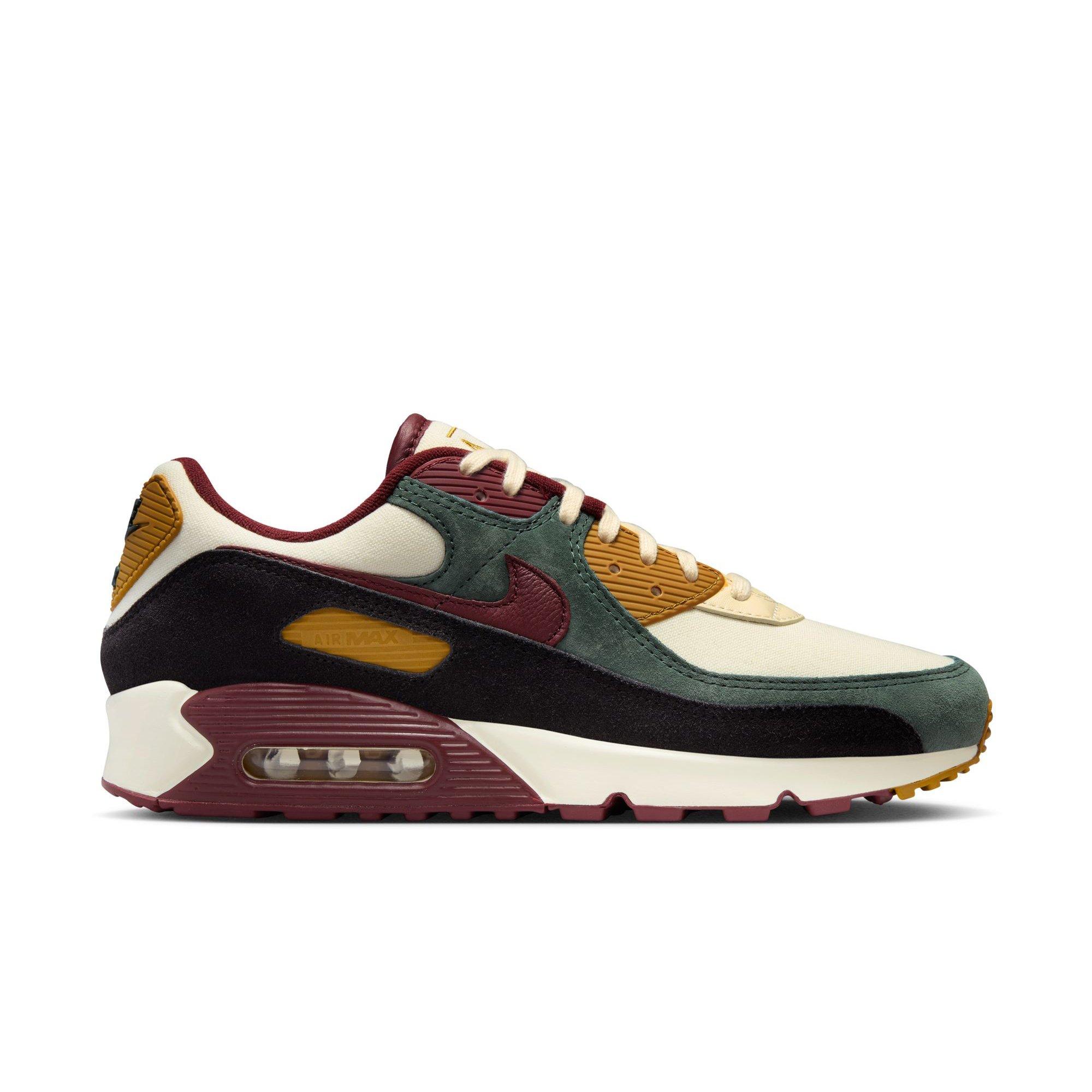 Nike Air Max 90 Premium "Coconut Milk/Dark Team Red/Vintage Green" Men's Shoe - CREAM/RED