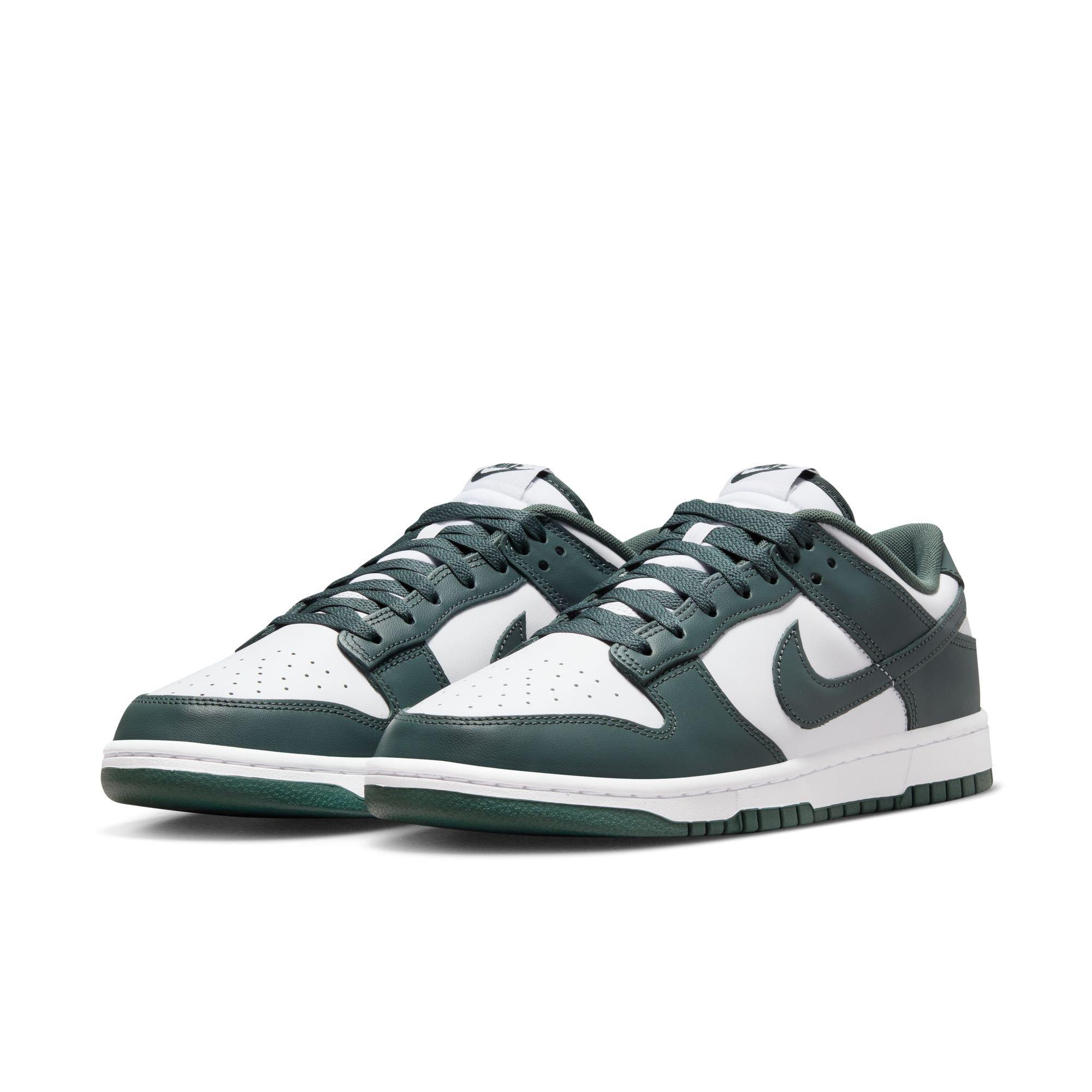Nike Dunk Low Retro "White/Vintage Green" Men's Shoe - WHITE/GREEN Thumbnail View 5