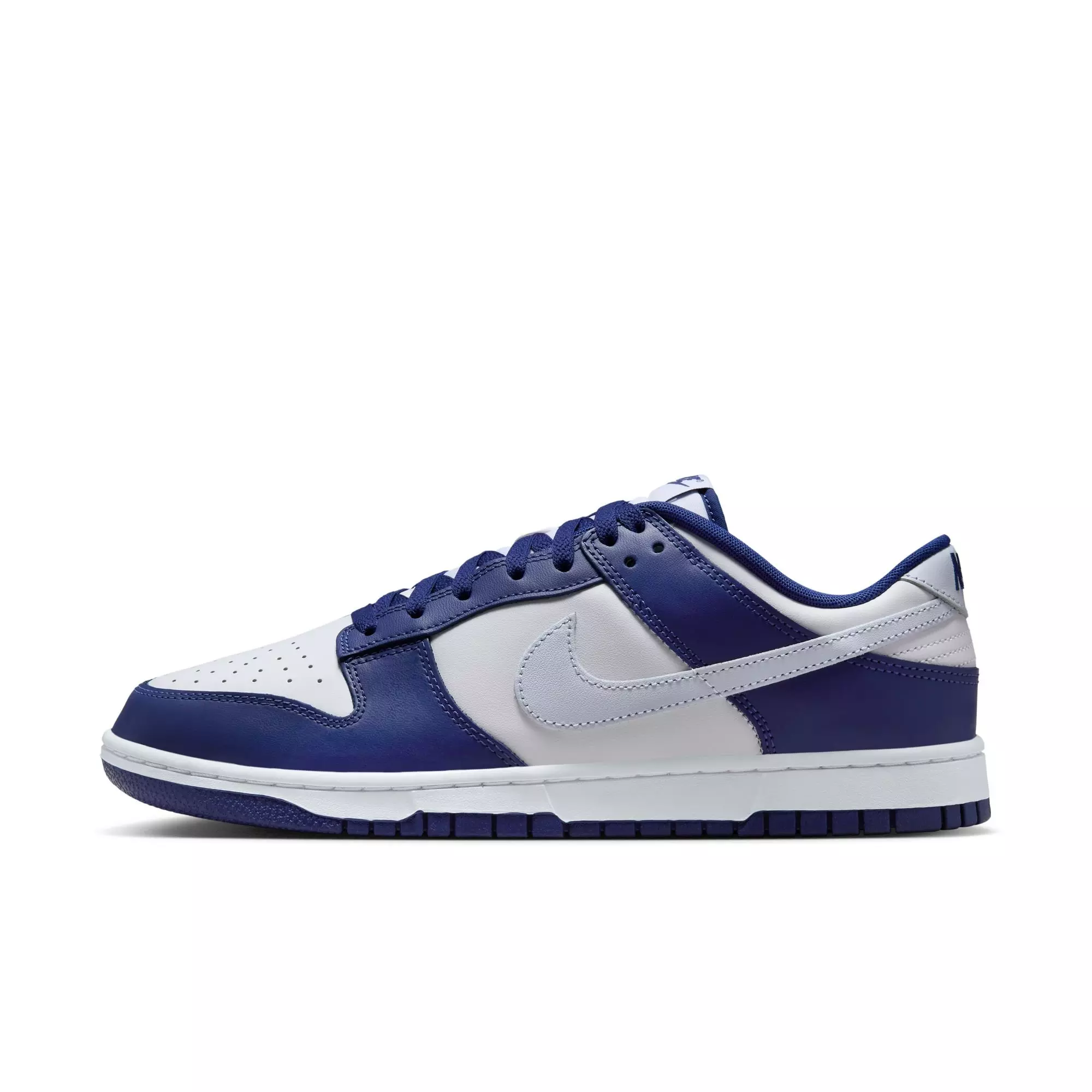 Nike Dunk Low Retro "Deep Royal Blue/Football Grey/White" Men's Shoe - WHITE/ROYAL