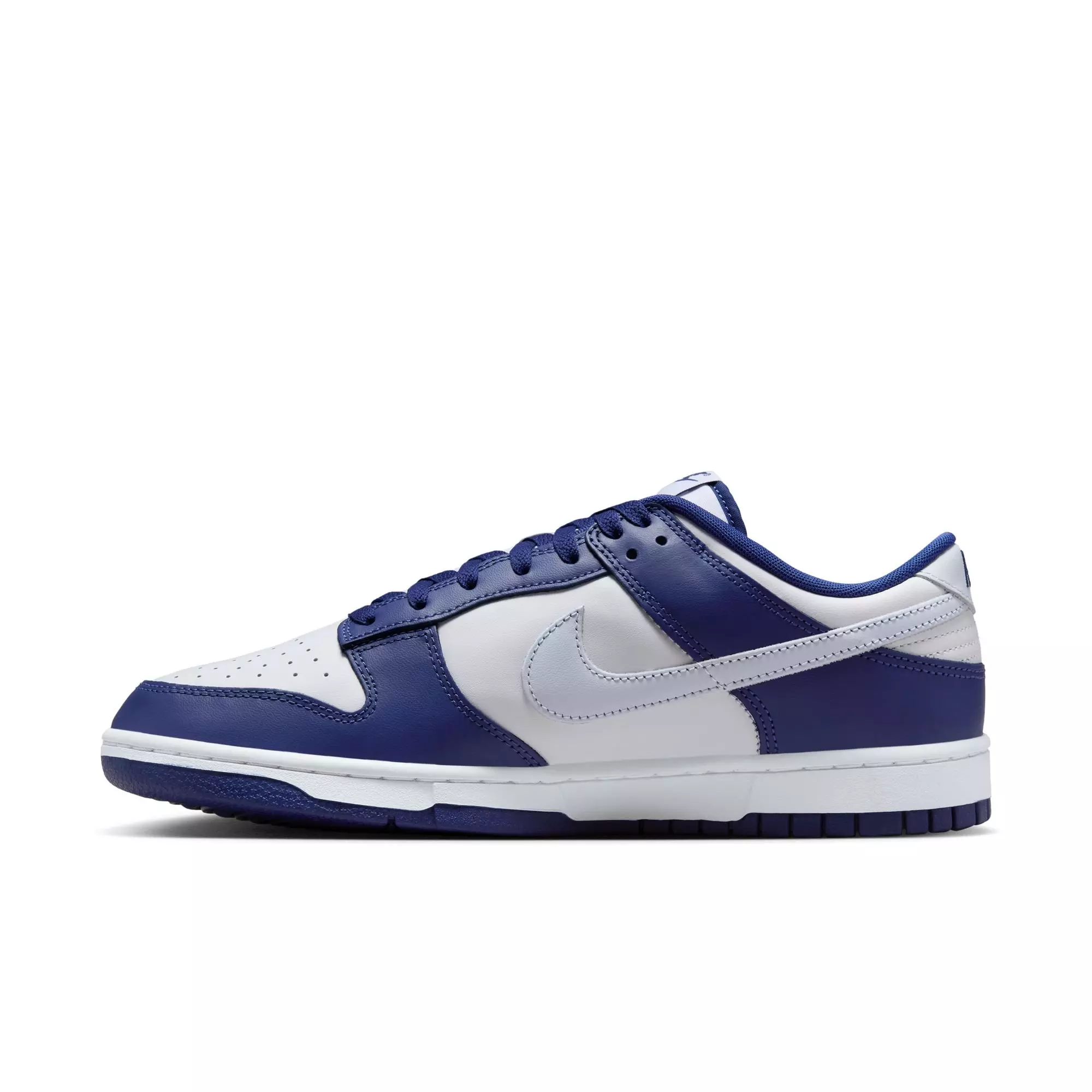 Nike Dunk Low Retro "Deep Royal Blue/Football Grey/White" Men's Shoe - WHITE/ROYAL