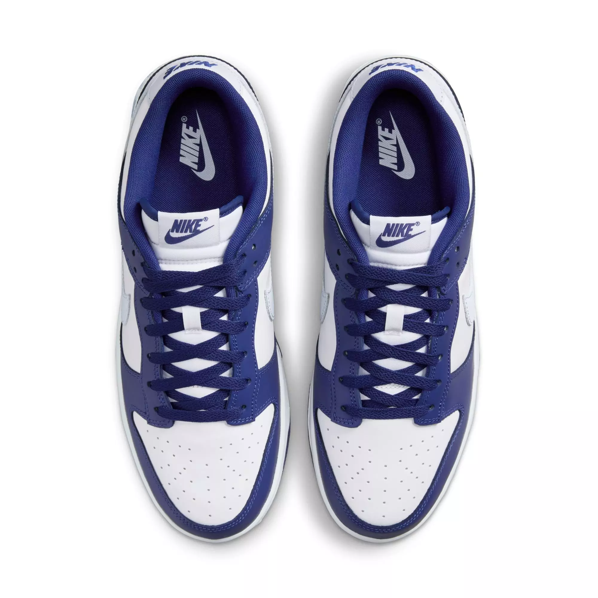 Nike Dunk Low Retro "Deep Royal Blue/Football Grey/White" Men's Shoe - WHITE/ROYAL