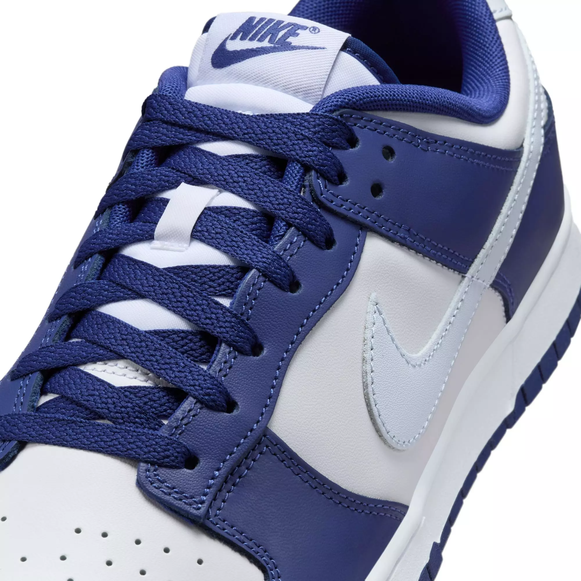 Nike Dunk Low Retro "Deep Royal Blue/Football Grey/White" Men's Shoe - WHITE/ROYAL