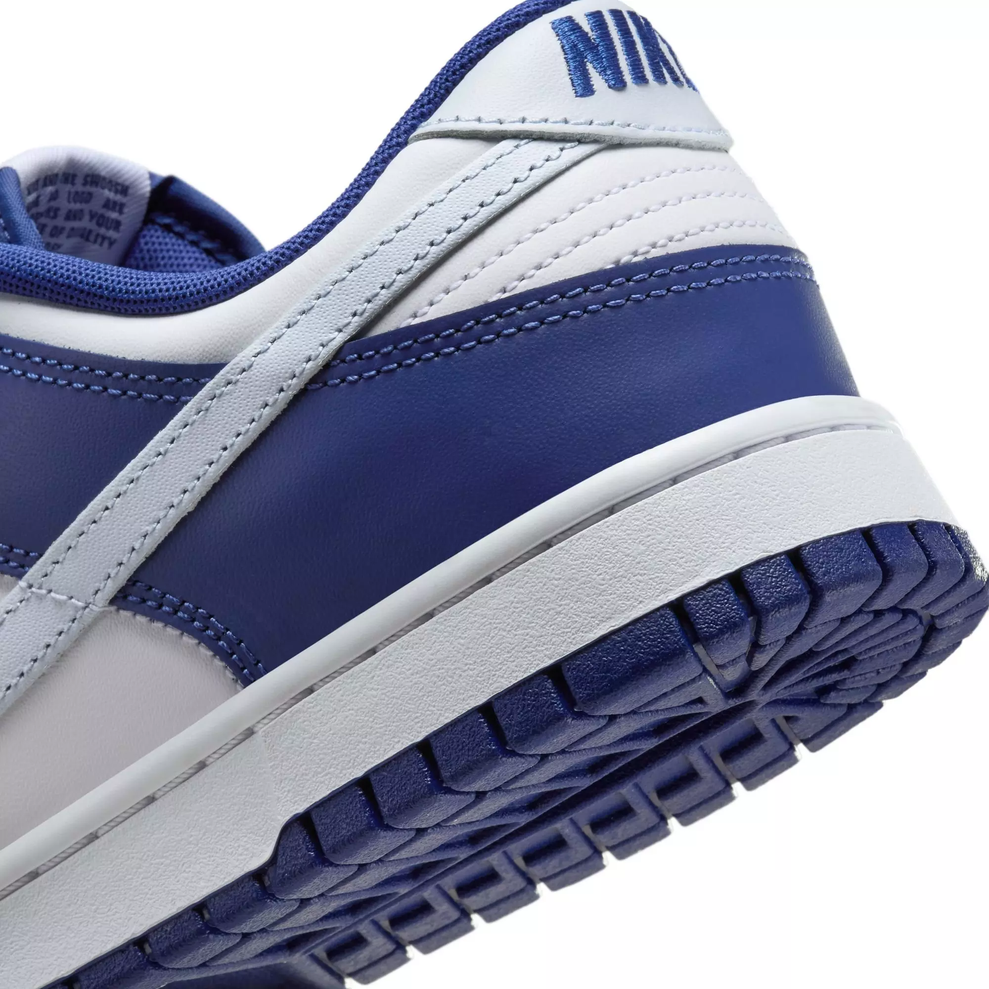 Nike Dunk Low Retro "Deep Royal Blue/Football Grey/White" Men's Shoe - WHITE/ROYAL