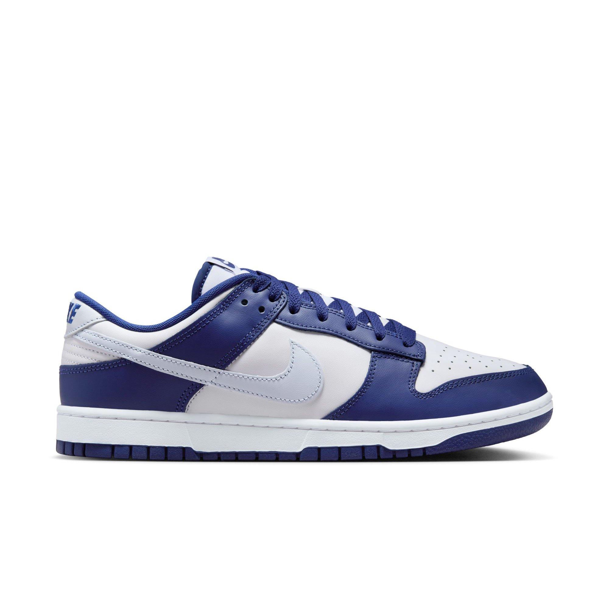 Nike Dunk Low Retro "Deep Royal Blue/Football Grey/White" Men's Shoe - WHITE/ROYAL