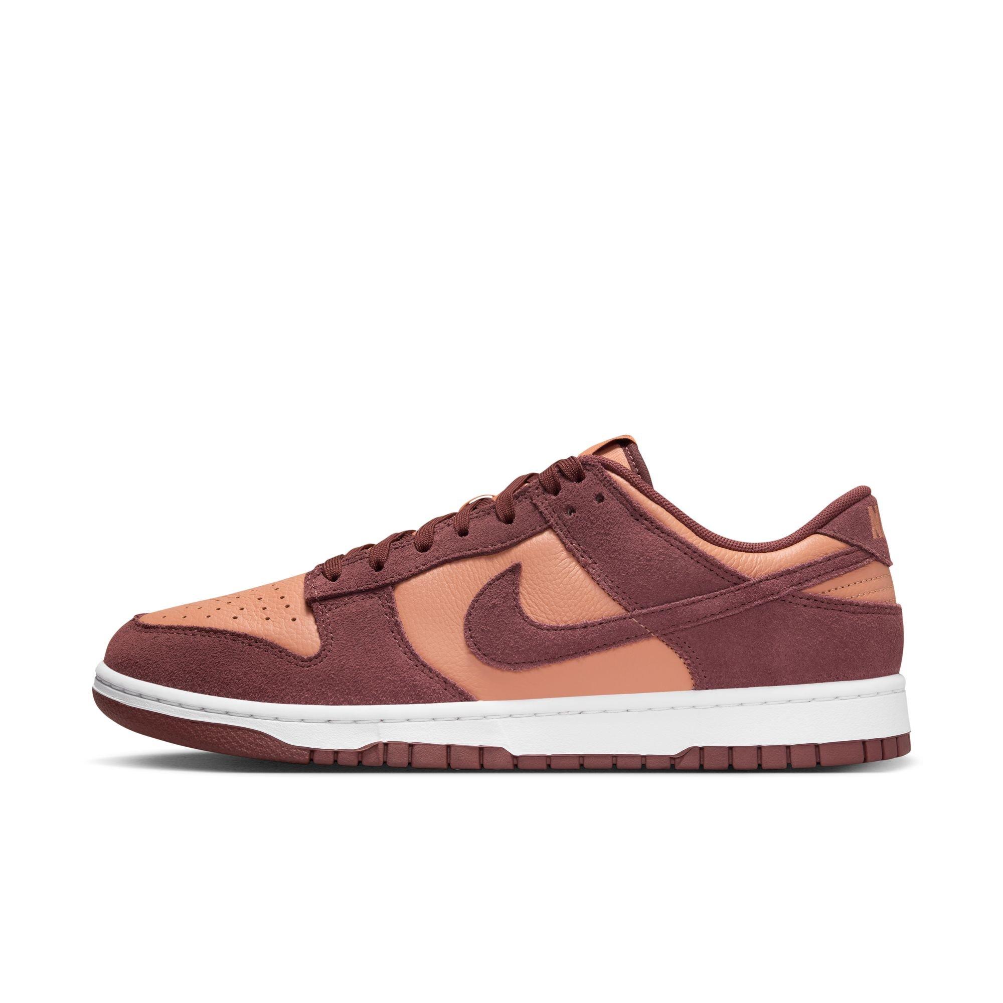 Nike Dunk Low "Amber Brown/Dark Pony/White" Men's Shoe - MAROON Thumbnail View 3