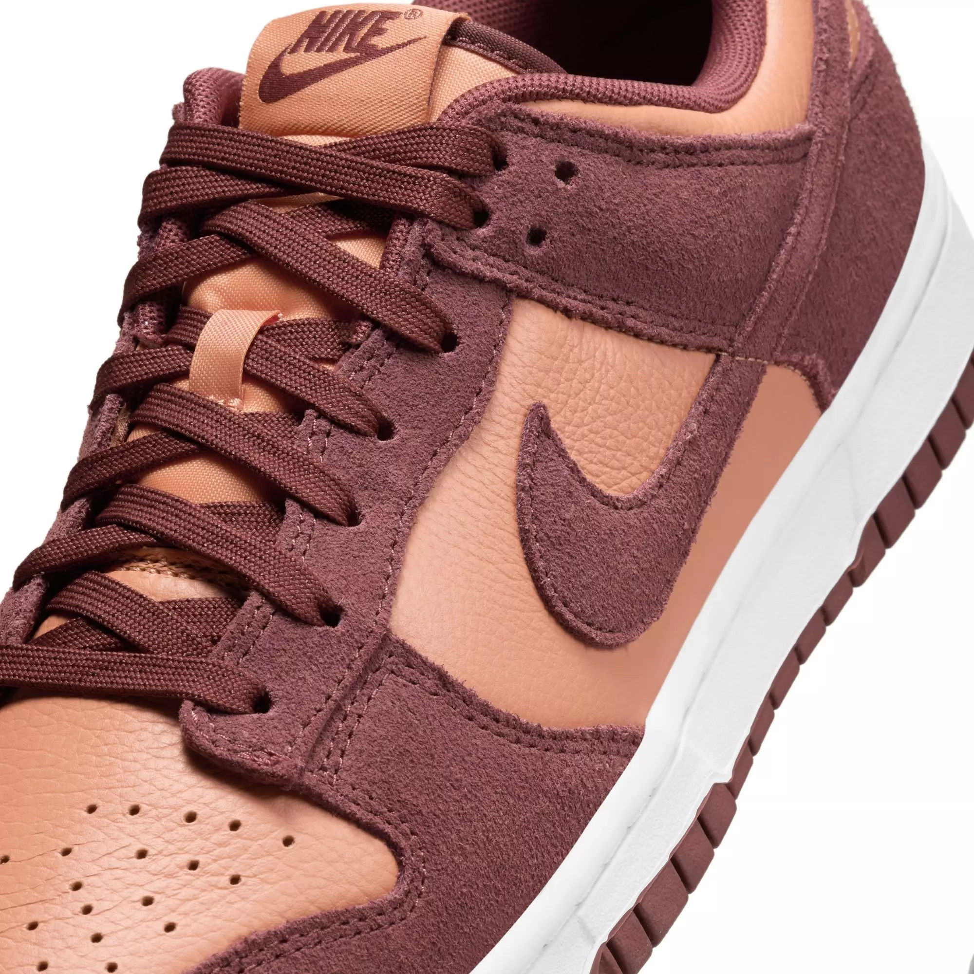Nike Dunk Low "Amber Brown/Dark Pony/White" Men's Shoe - MAROON