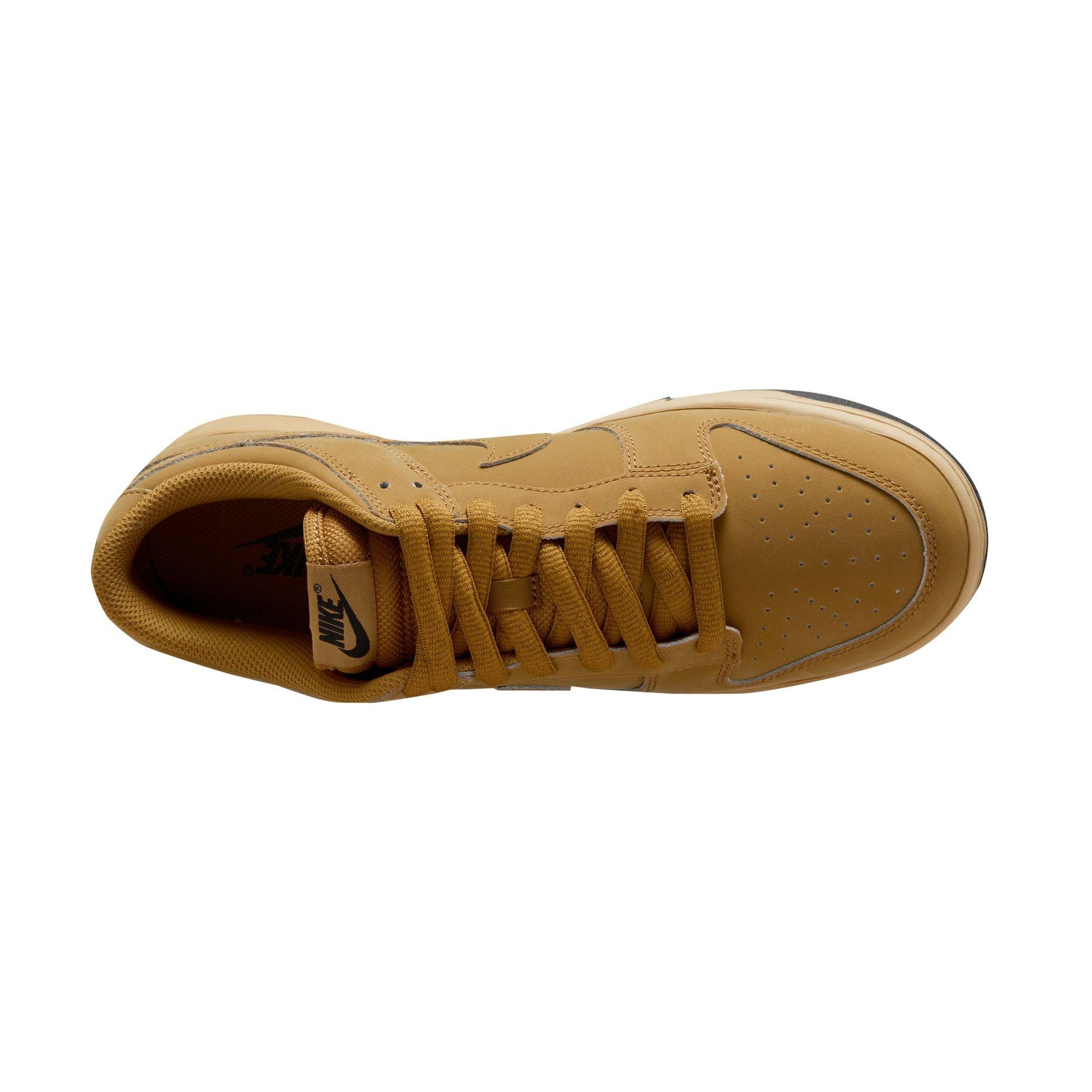 Nike Dunk Low Retro SE "Wheat/Gum Yellow/Black" Men's Shoe - TAN/BLACK Thumbnail View 8