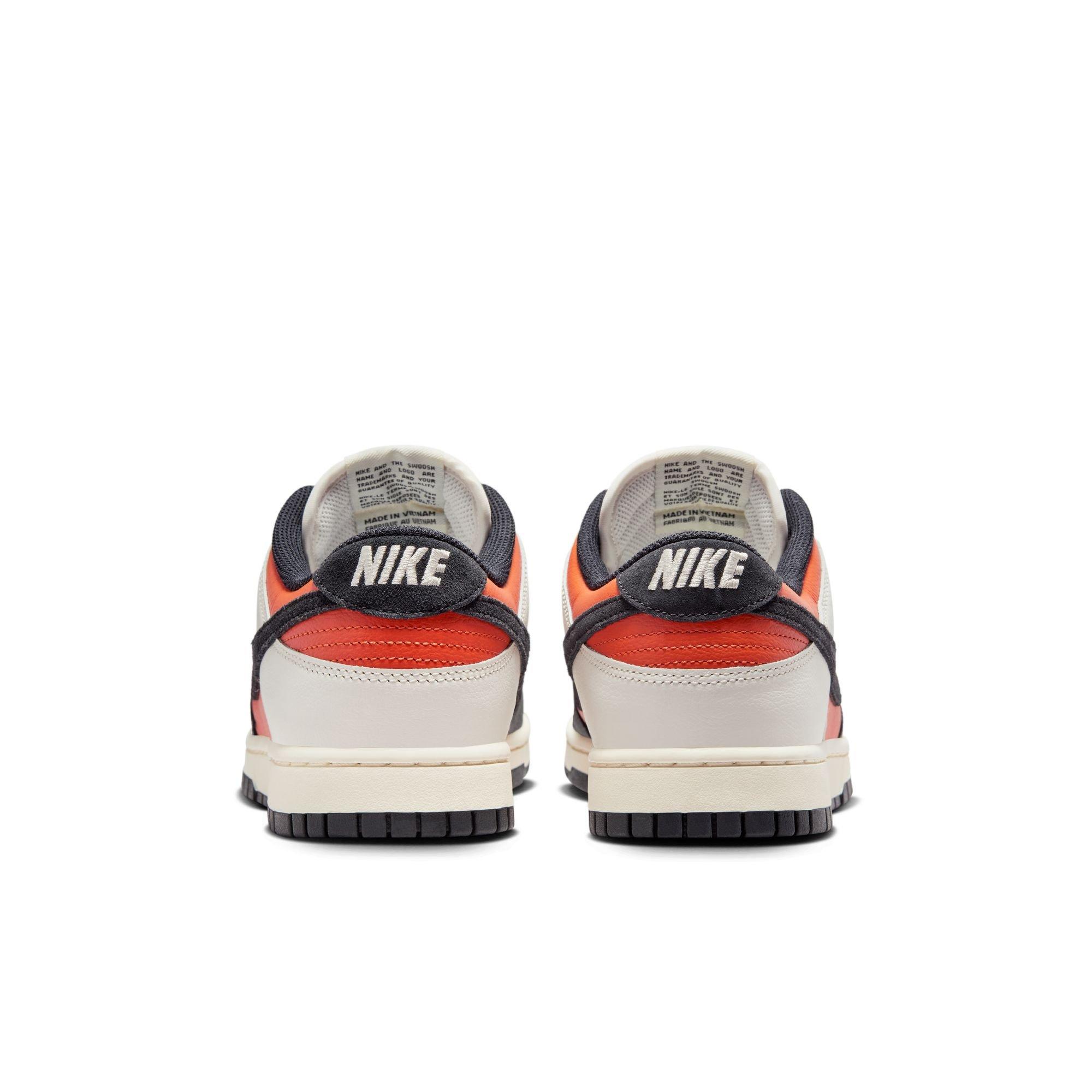 Nike Dunk Low Retro "Phantom/Black/Vintage Coral/Pale Ivory" Men's Shoe - BLACK/ORANGE Thumbnail View 9