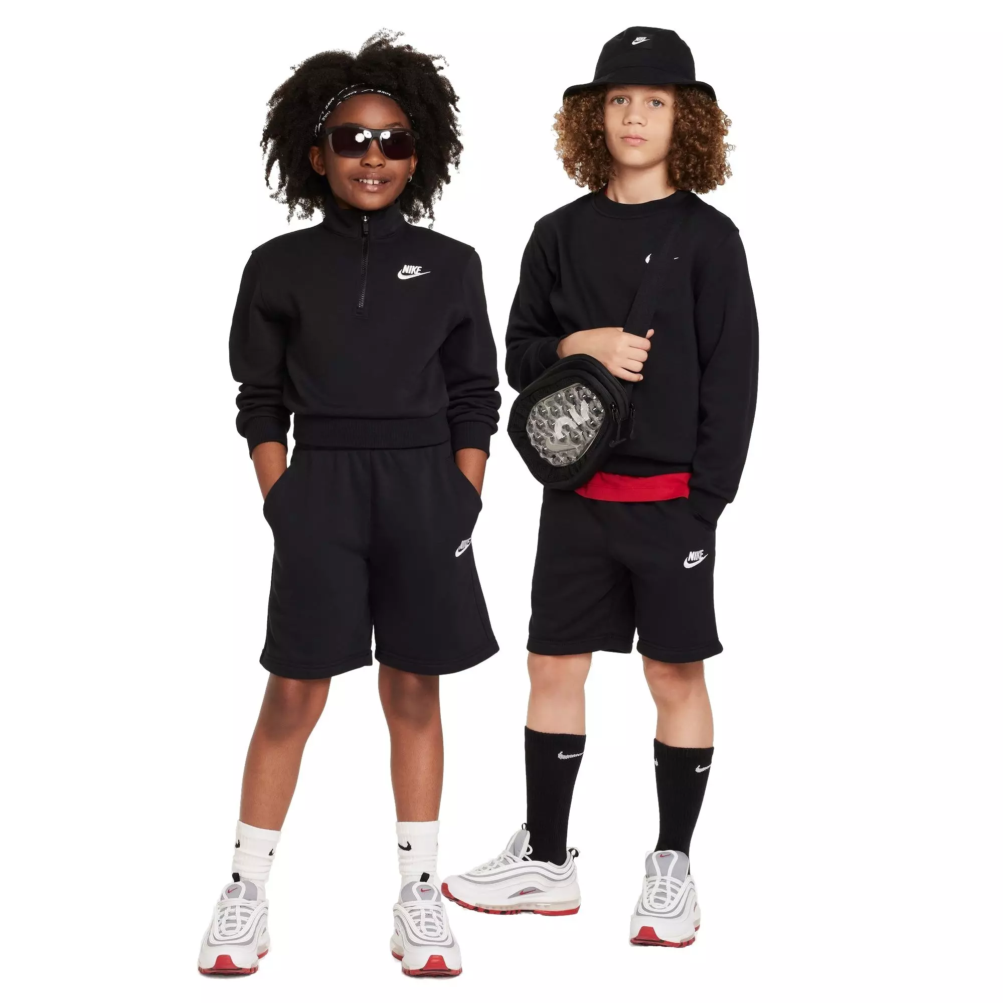 Nike Big Boys' Sportswear Club Fleece Shorts - BLACK