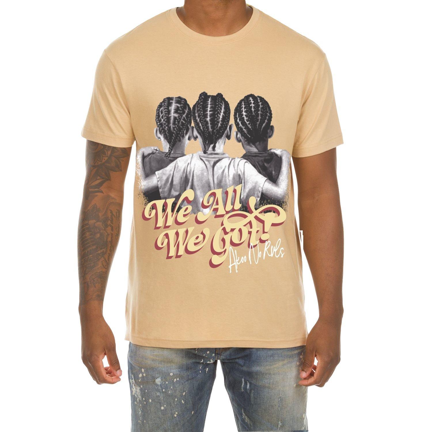 AKOO Men's We All We Got Tee - Croissant - SAND