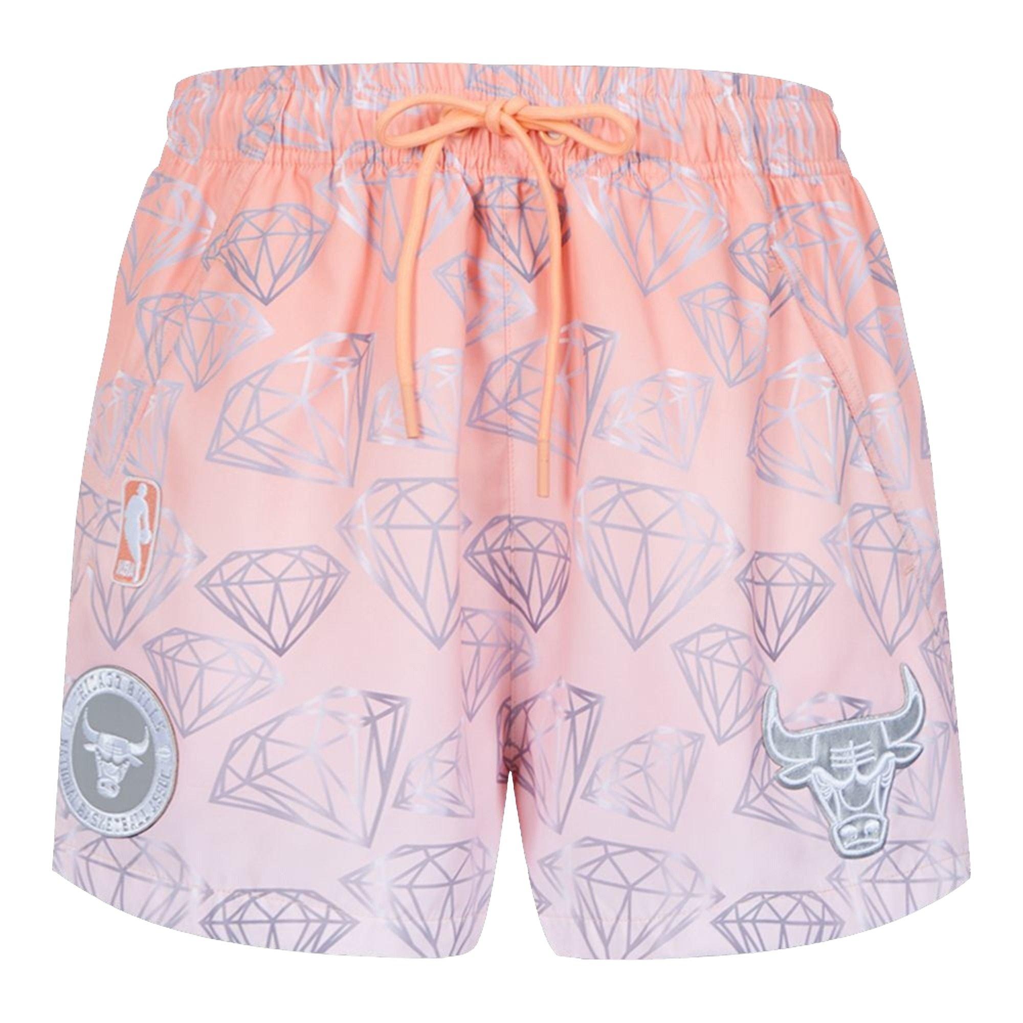 Pro Standard Women's Chicago Bulls Woven Shorts-Guava - PINK Thumbnail View 1