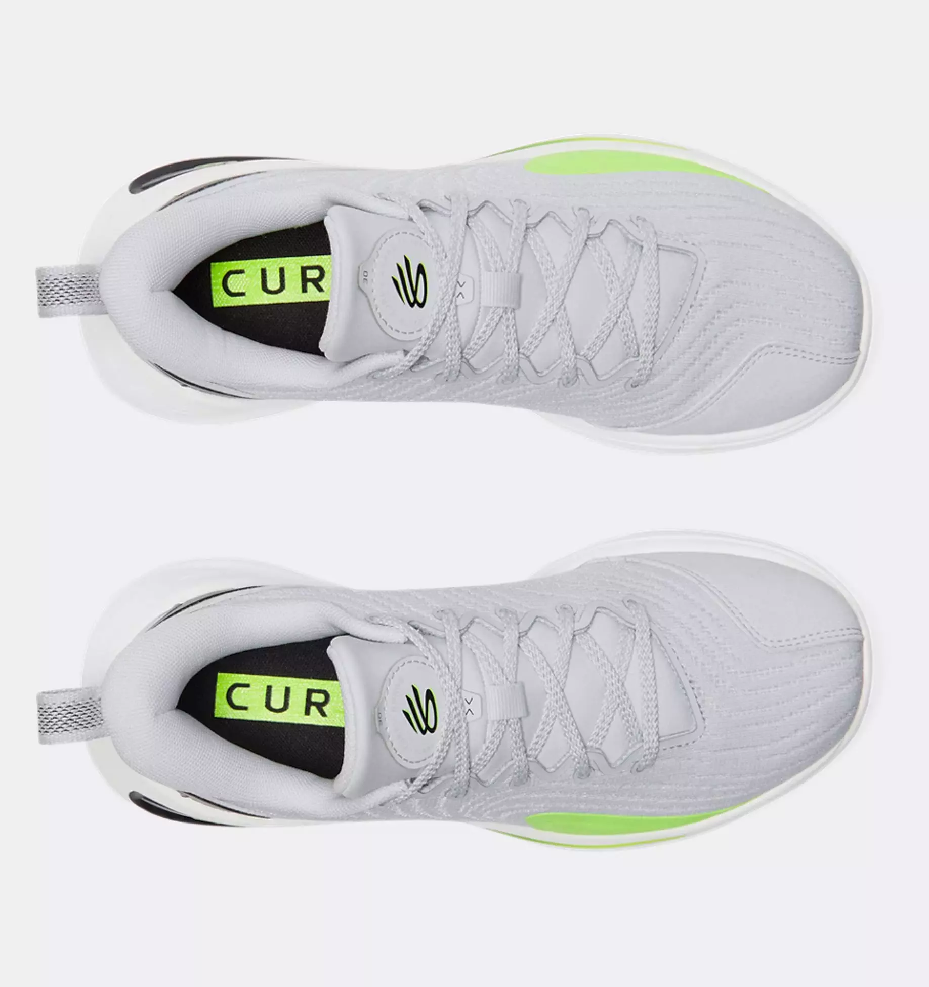 Under Armour Curry 12 "Gravity" Grade School Kids' Basketball Shoe - GREY/VOLT