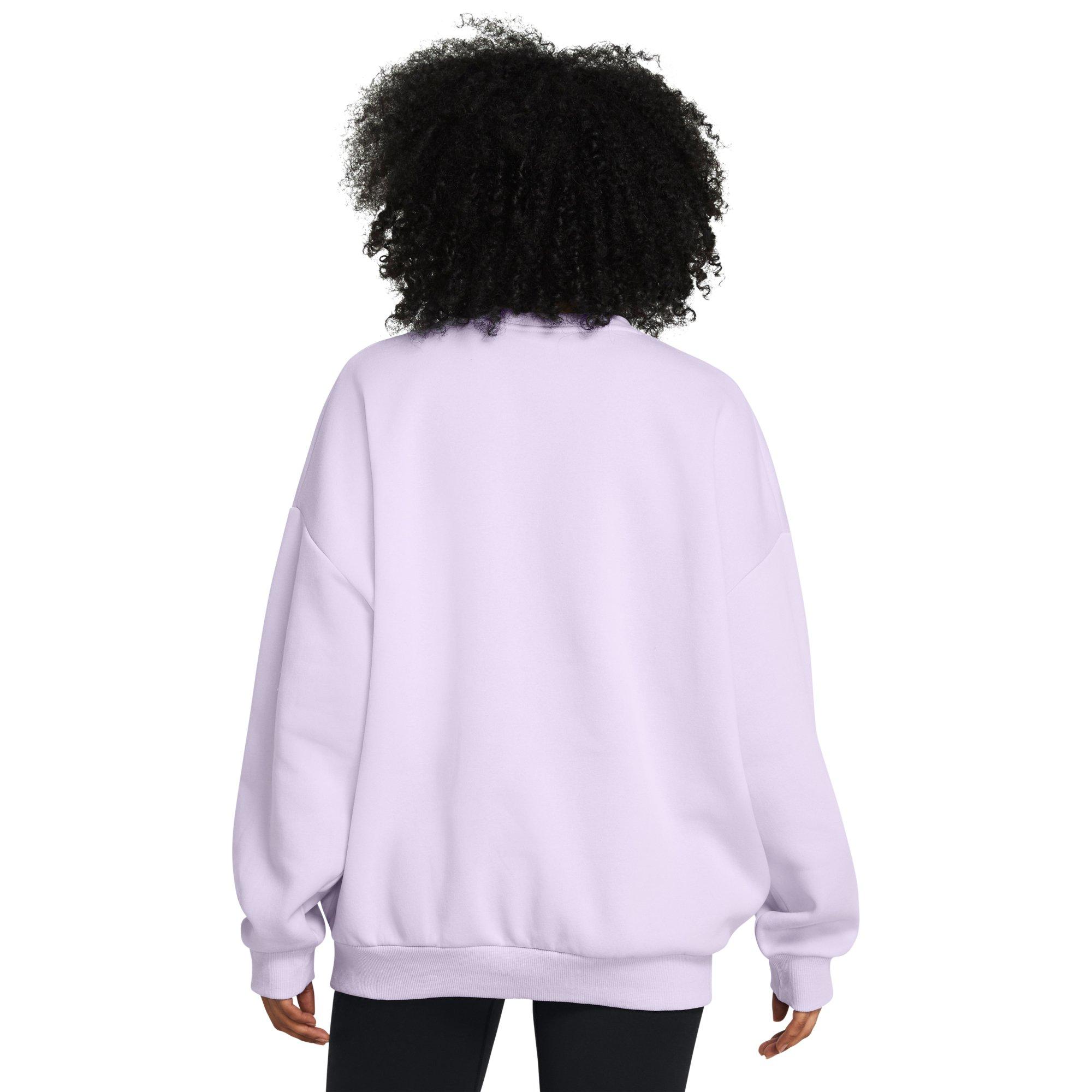 Under Armour Women's Rival Fleece Oversized Crew - LILAC Thumbnail View 2