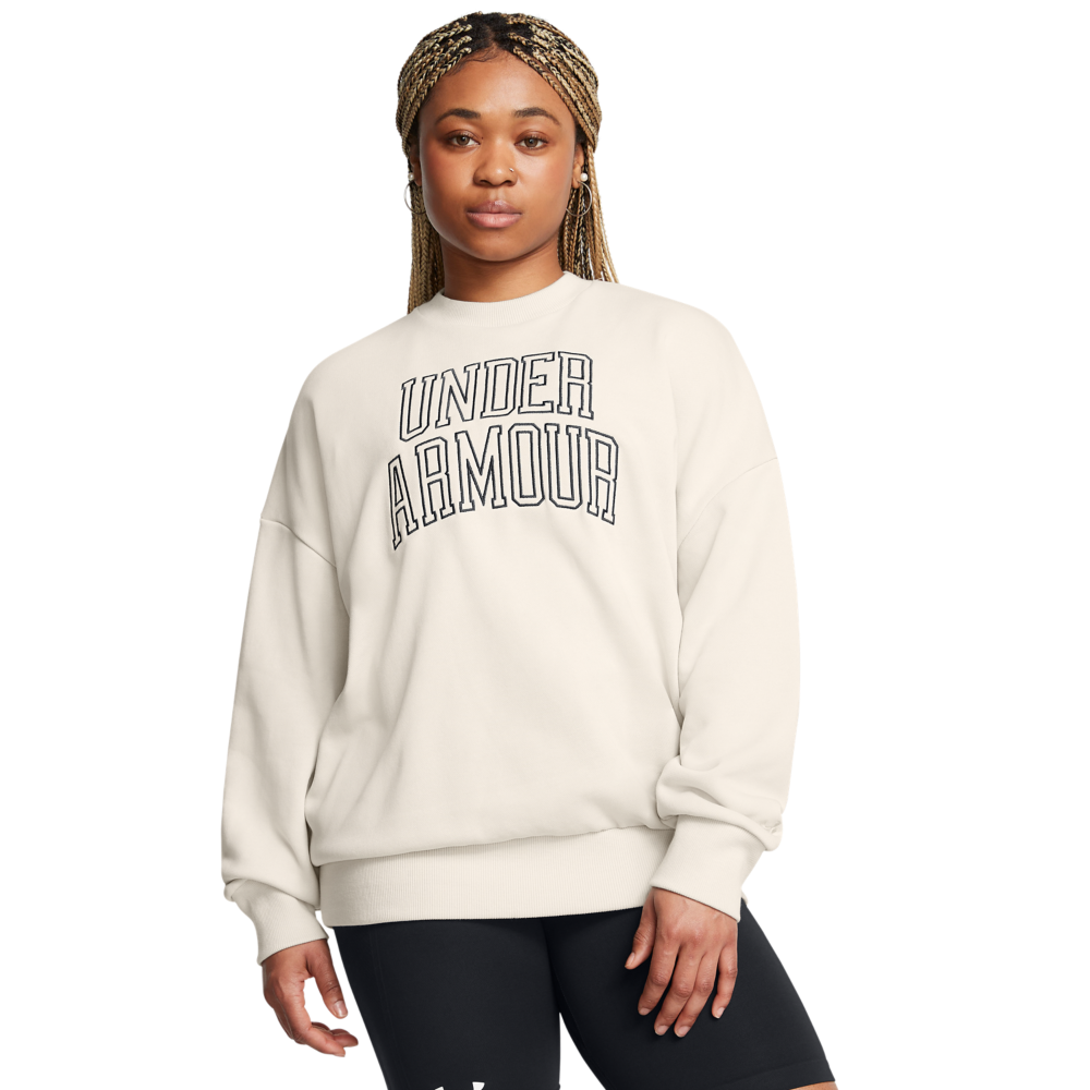 clothing under armour women's hustle fleece crew