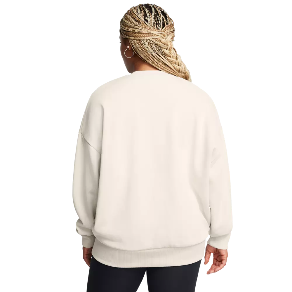 Under Armour Women's Heavyweight Fleece Oversized Crewneck - WHITE