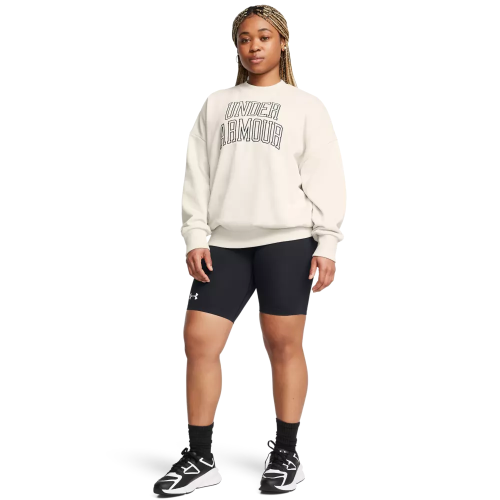 Under Armour Women's Heavyweight Fleece Oversized Crewneck - WHITE
