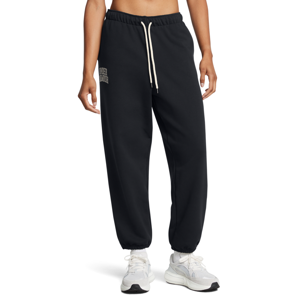 Under Armour Women's Heavyweight Oversized Pants - BLACK Thumbnail View 1