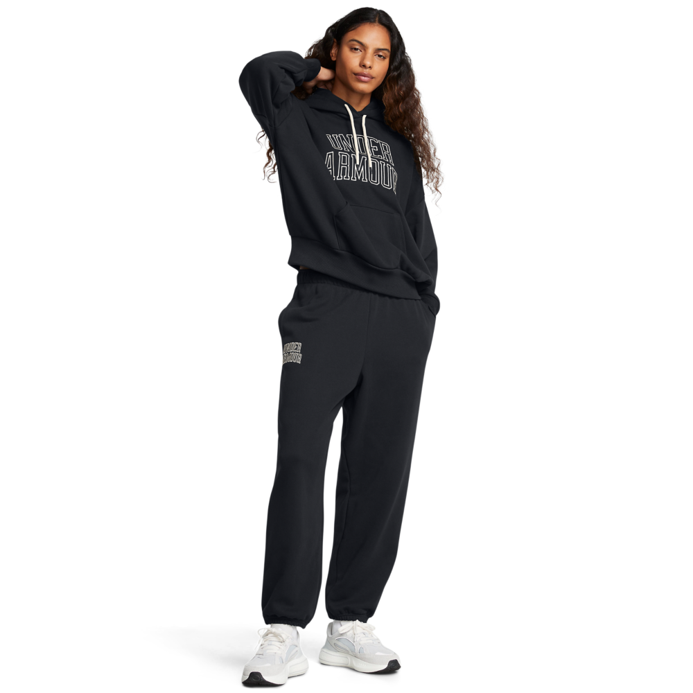 Under Armour Women's Heavyweight Oversized Pants - BLACK Thumbnail View 3