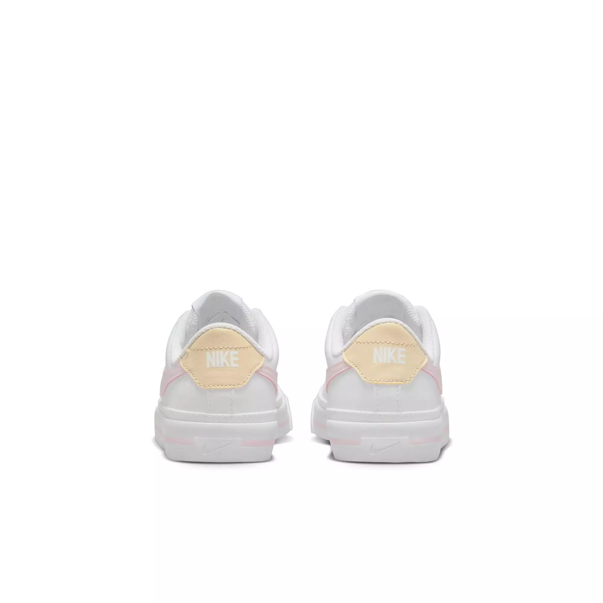 Nike Court Legacy "White/Pink Foam/Sesame/Honeydew" Grade School Girls' Shoe - WHITE/PINK