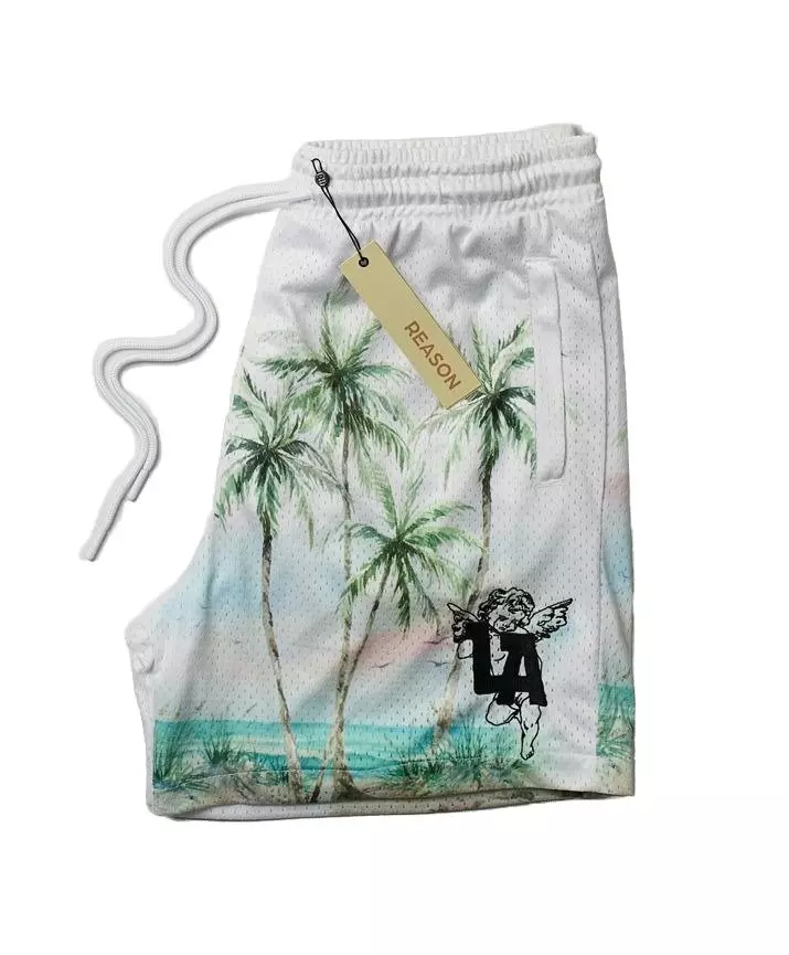 Reason Men's Lost Angels Surf Shorts - WHITE