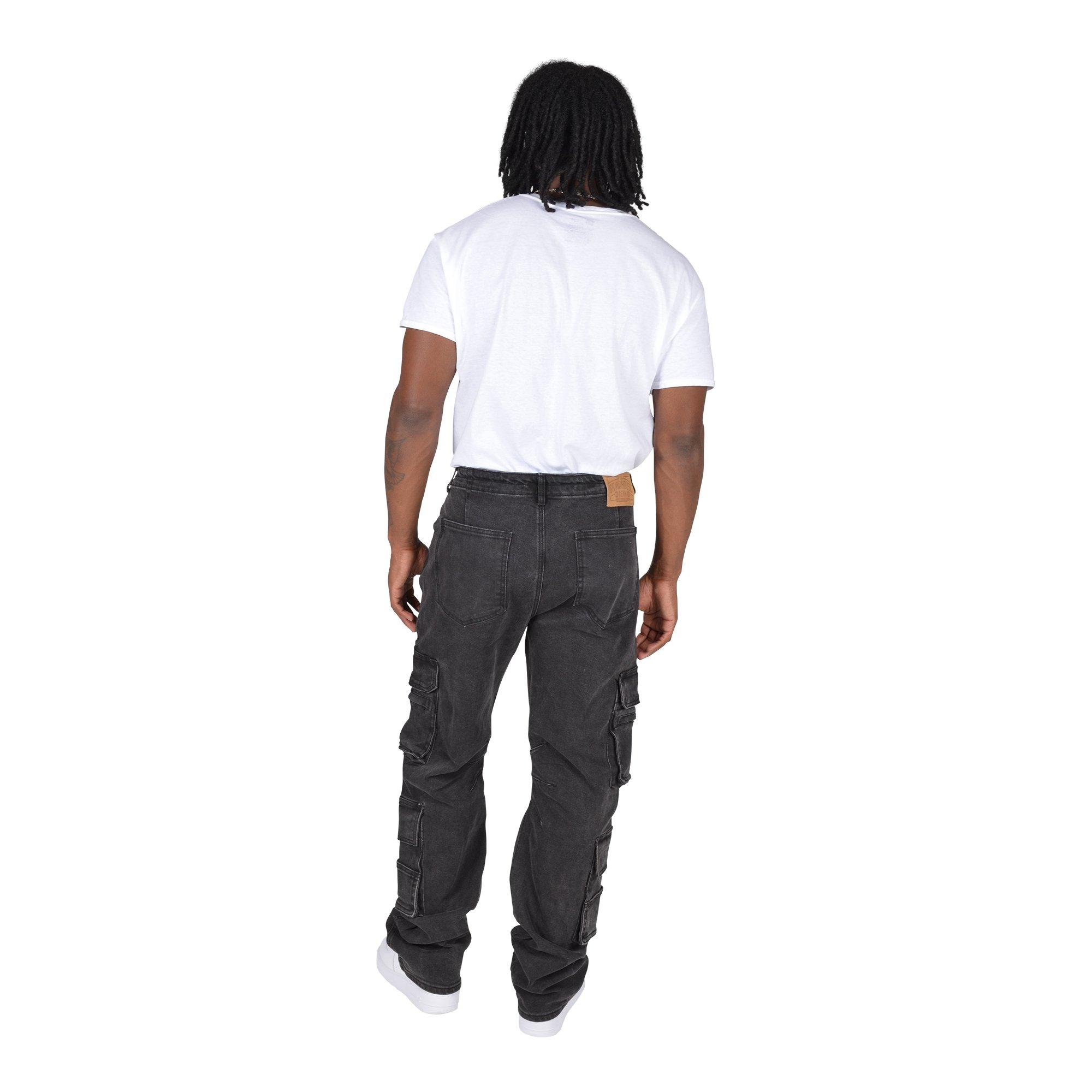 Grindhouse Straight Fit Multi Cargo Men's Ash Black Pants