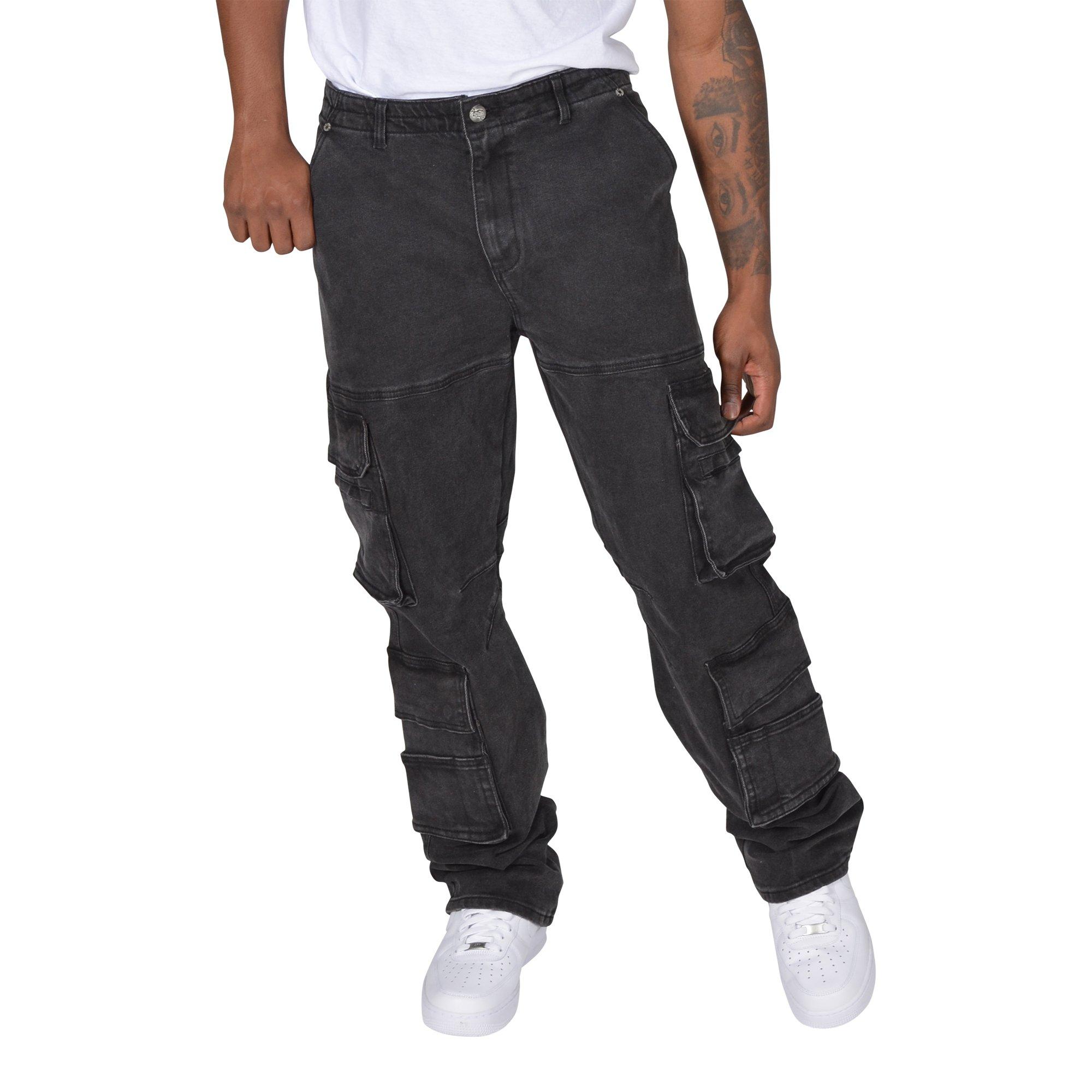 Grindhouse Straight Fit Multi Cargo Men's Ash Black Pants