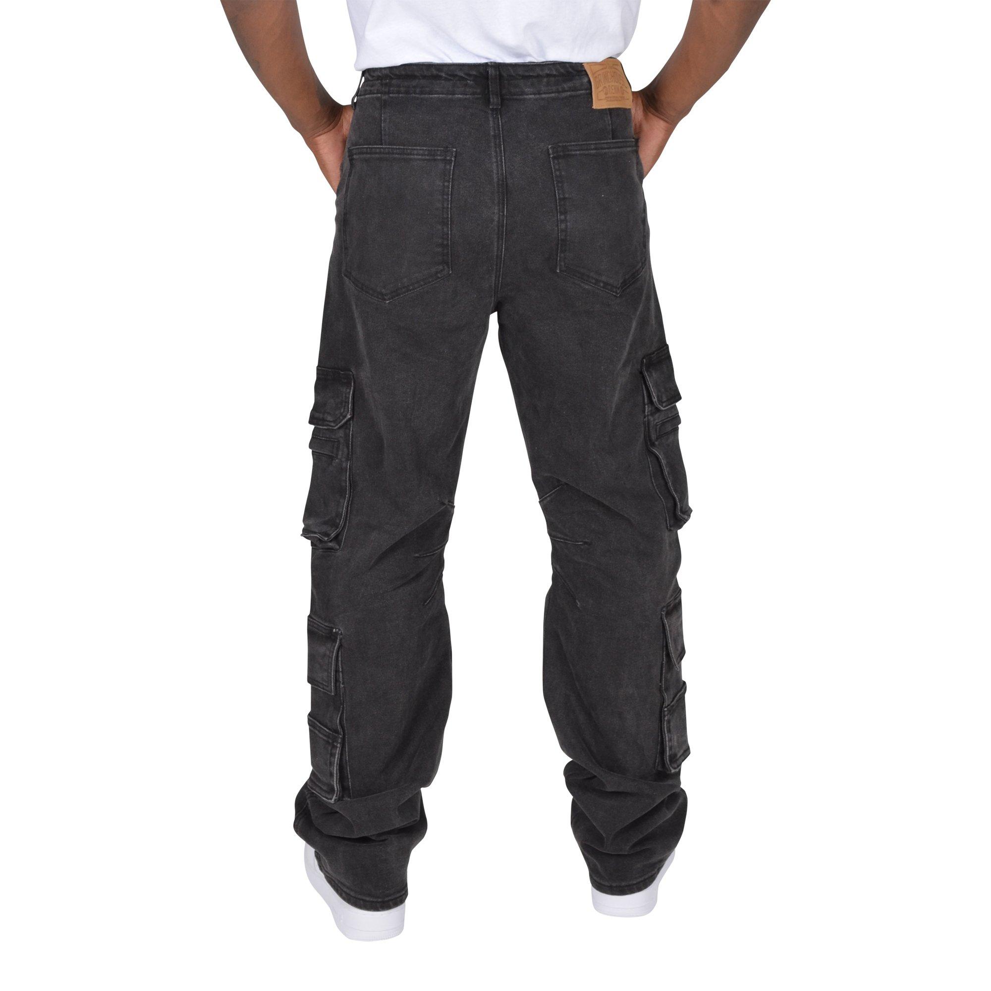 Grindhouse Straight Fit Multi Cargo Men's Ash Black Pants