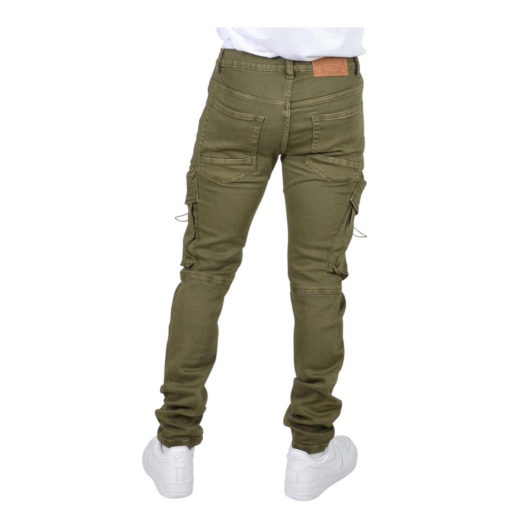 Grindhouse Bellow Chord Pocket Green Denim Men's Jeans