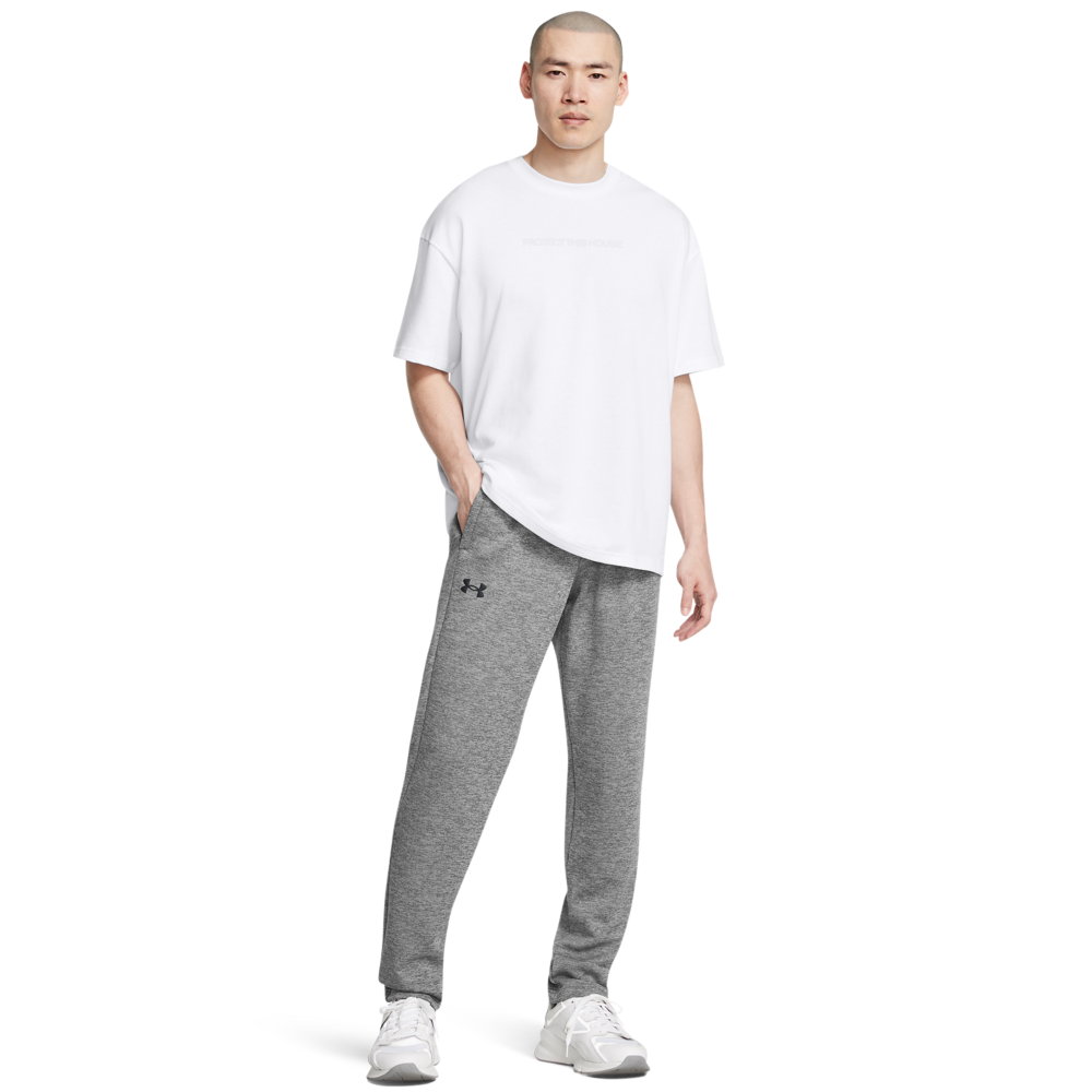 Under Armour Men's Armour Fleece Twist Pants - GREY Thumbnail View 5