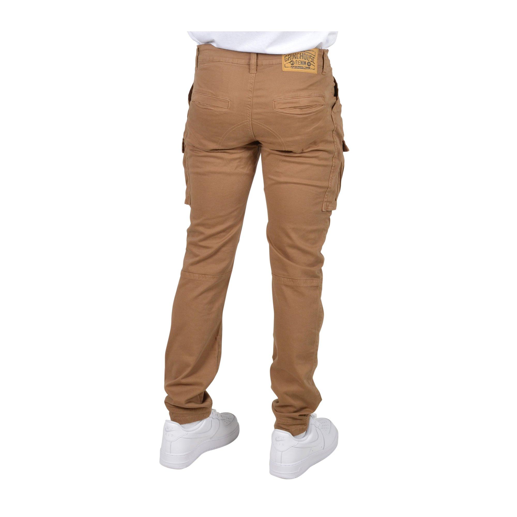 Grindhouse Twill Front Cargo Zip Khaki Men's Pants