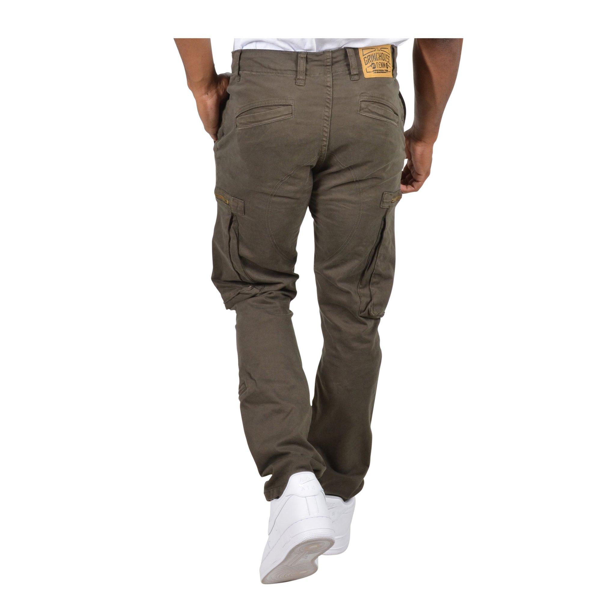 Grindhouse Twill Cargo Zip Pocket Olive Men's Pants