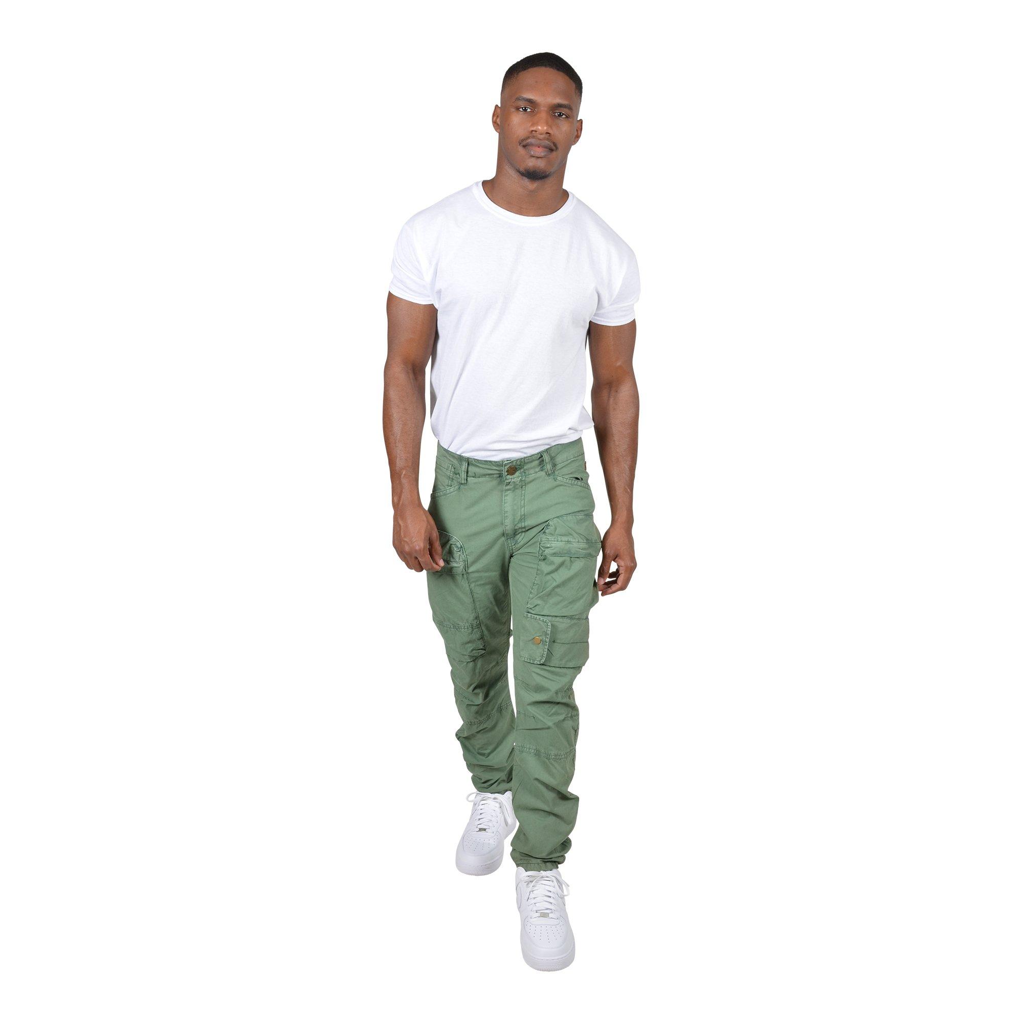 Grindhouse Twill Front Cargo Zip Green Men's Pants