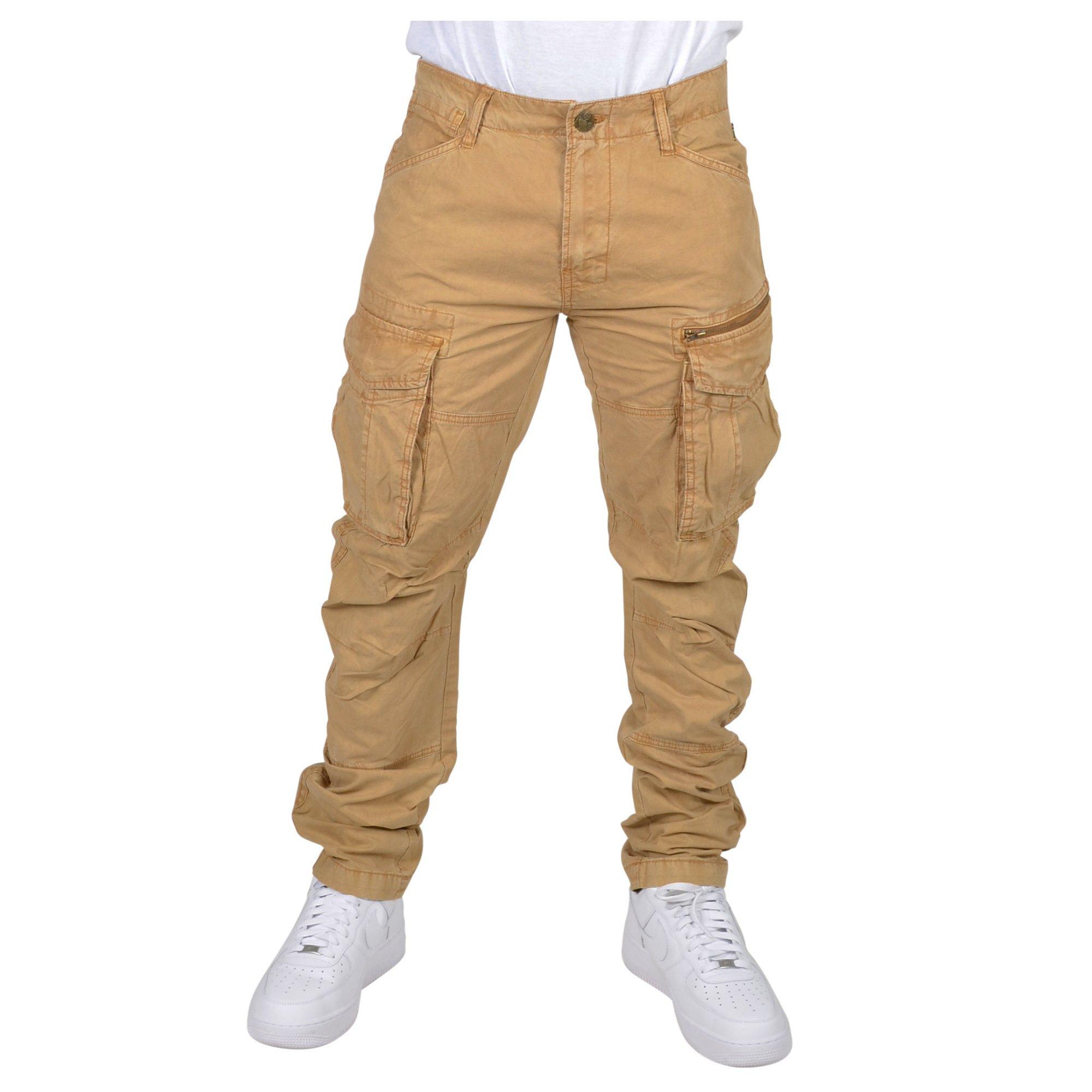 Grindhouse Twill Front Cargo Log Zip Rust Men's Pants