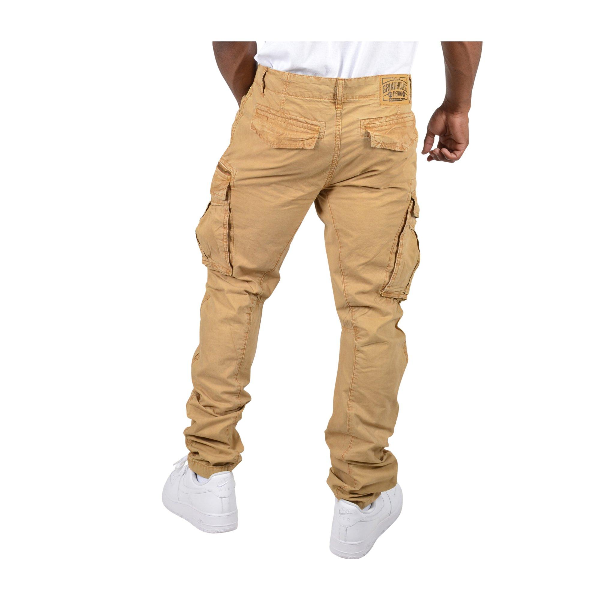 Grindhouse Twill Front Cargo Log Zip Rust Men's Pants