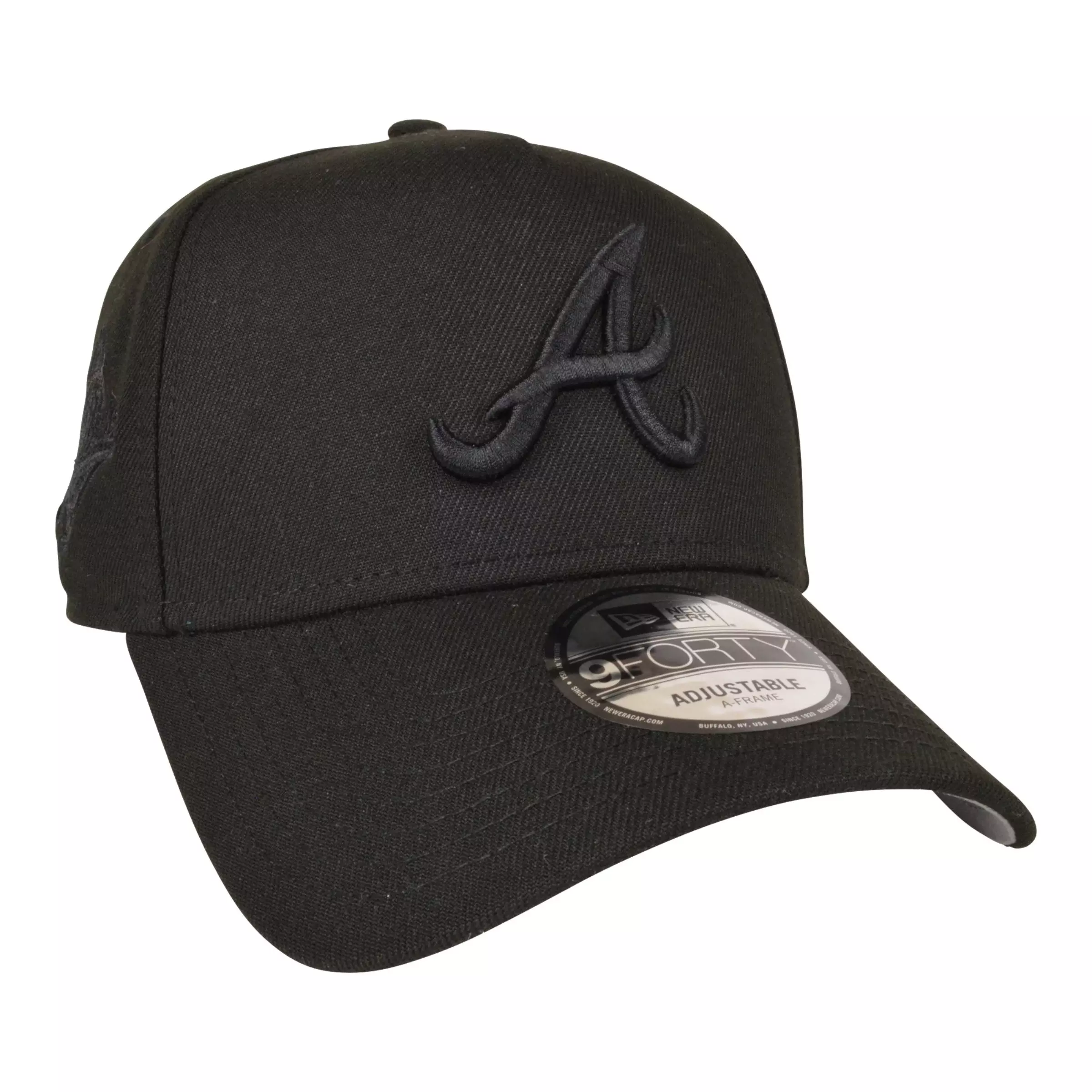 New Era Atlanta Braves 9FORTY Snapback Hat-Black - BLACK
