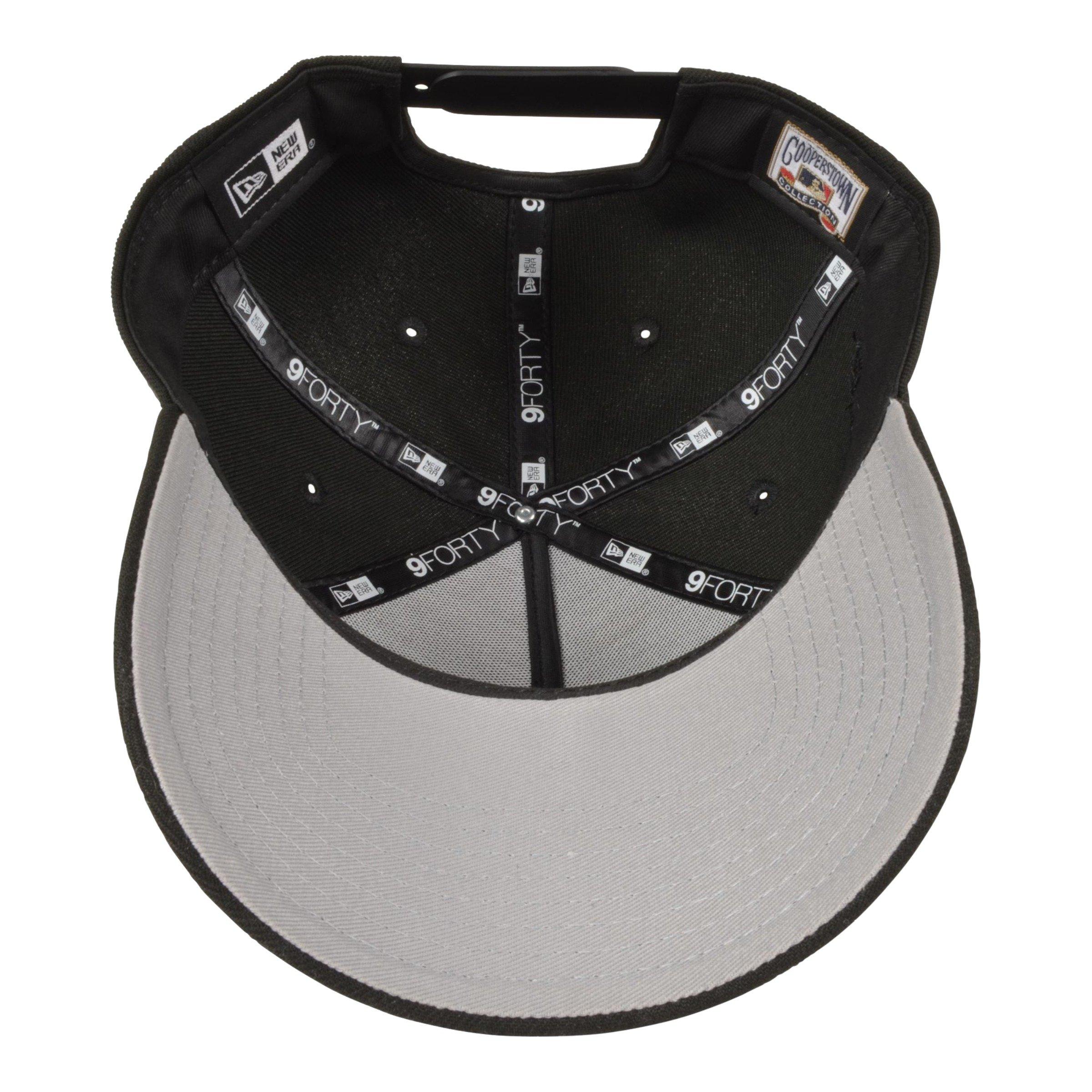 New Era Los Angeles Dodgers 9FORTY Dodger Stadium Snapback - Triple Black - BLACK Thumbnail View 5