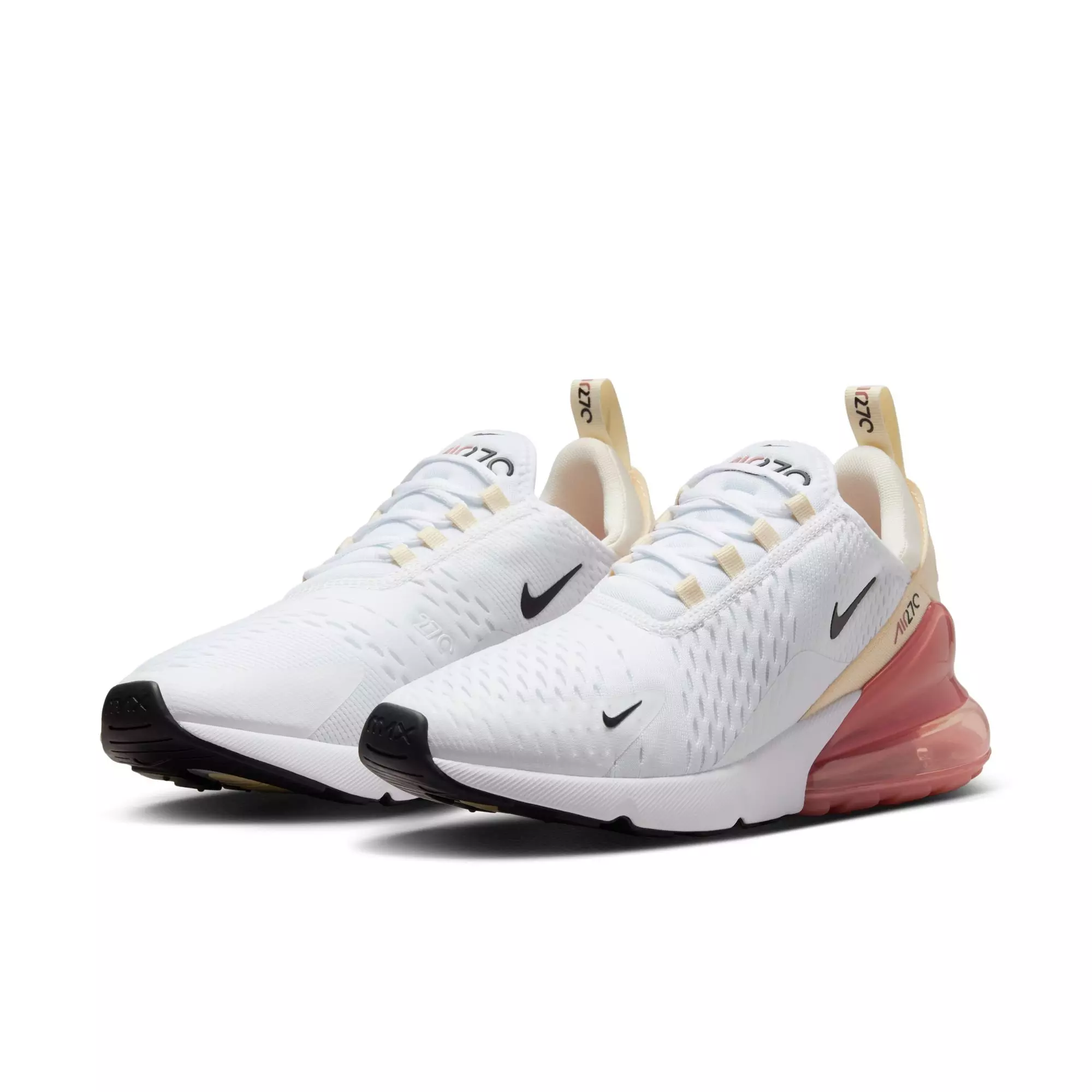 Nike Air Max 270 "White/Black/Pale Ivory/Muslin" Women's Shoe - WHITE/PINK